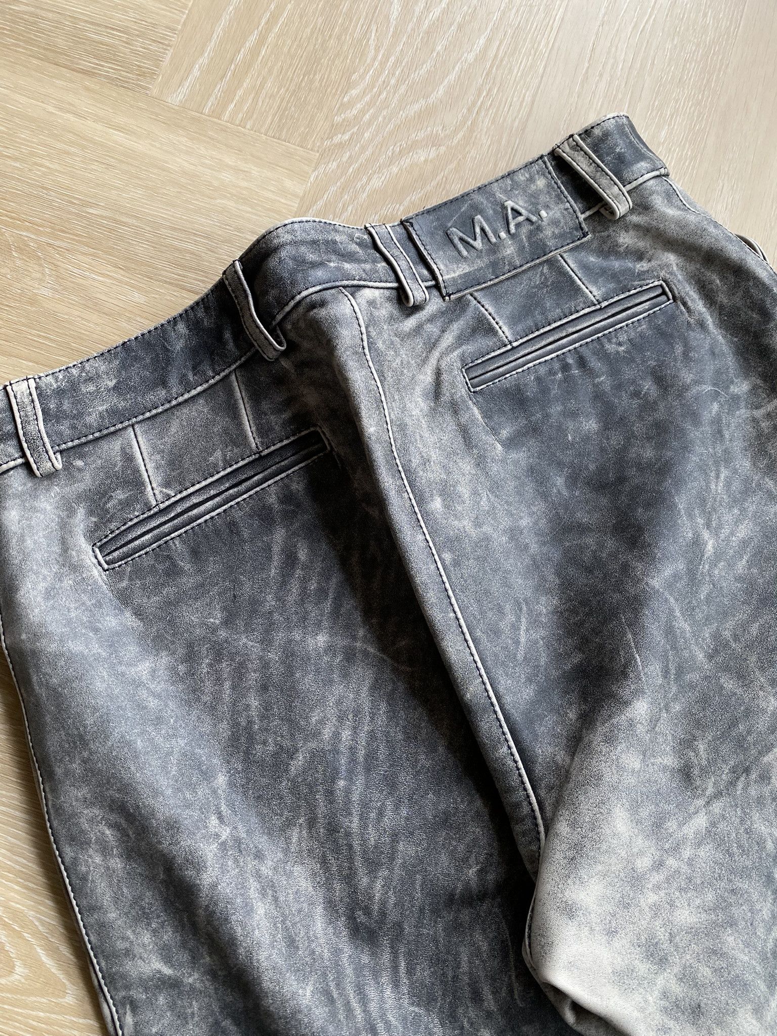 Martin Asbjorn $1035 - Distressed Leather - Flared Trousers Size US 30 / EU 46 - 13 Thumbnail