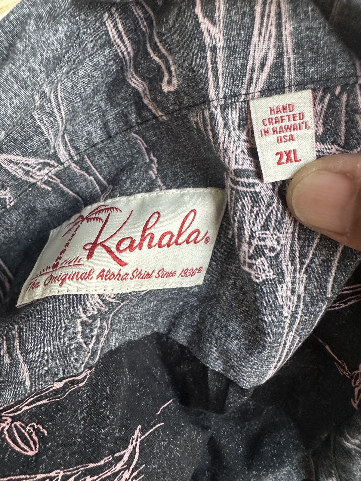Other PreOwned Kahala Hawaiian Print Black Full Button Men's 2XL Size US XXL / EU 58 / 5 - 4 Thumbnail