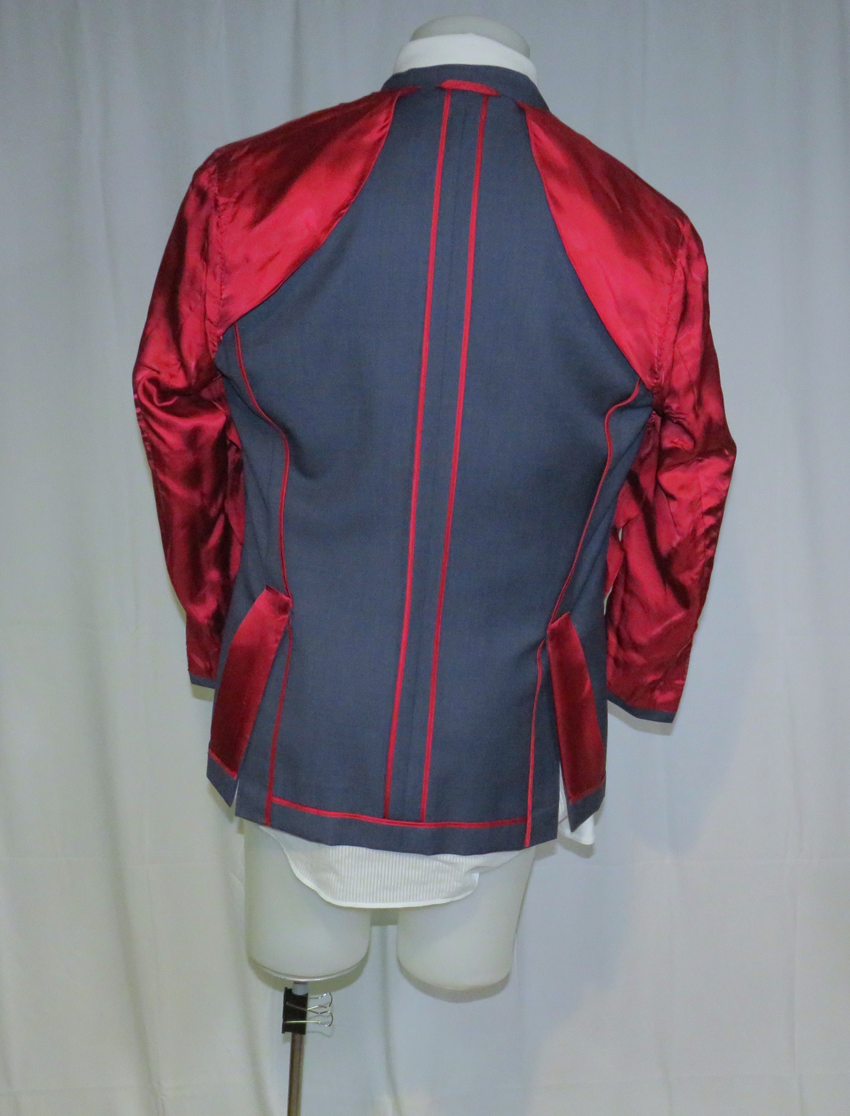 Other Alex Hitz Blue Gold Button Double Breasted Blazer 40S Size 40S - 10 Thumbnail