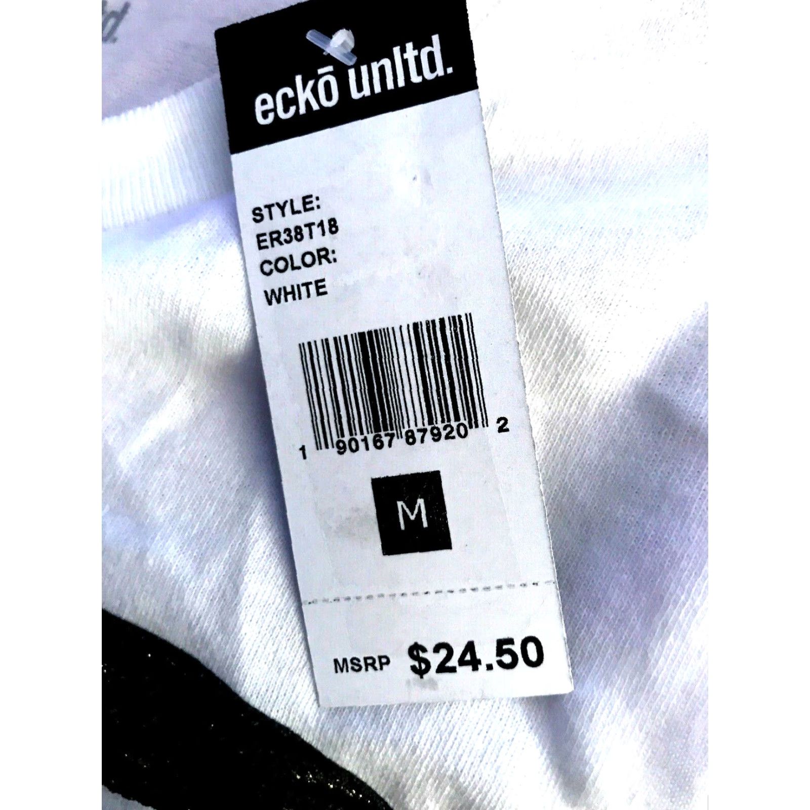 Ecko Unltd. Ecko Unltd Tee Mens Medium White T-Shirt Graphic Logo Print NEW Black Gold Rhino Graphic Tee Mens M White Logo Print Size US M / EU 48-50 / 2 - 5 Thumbnail