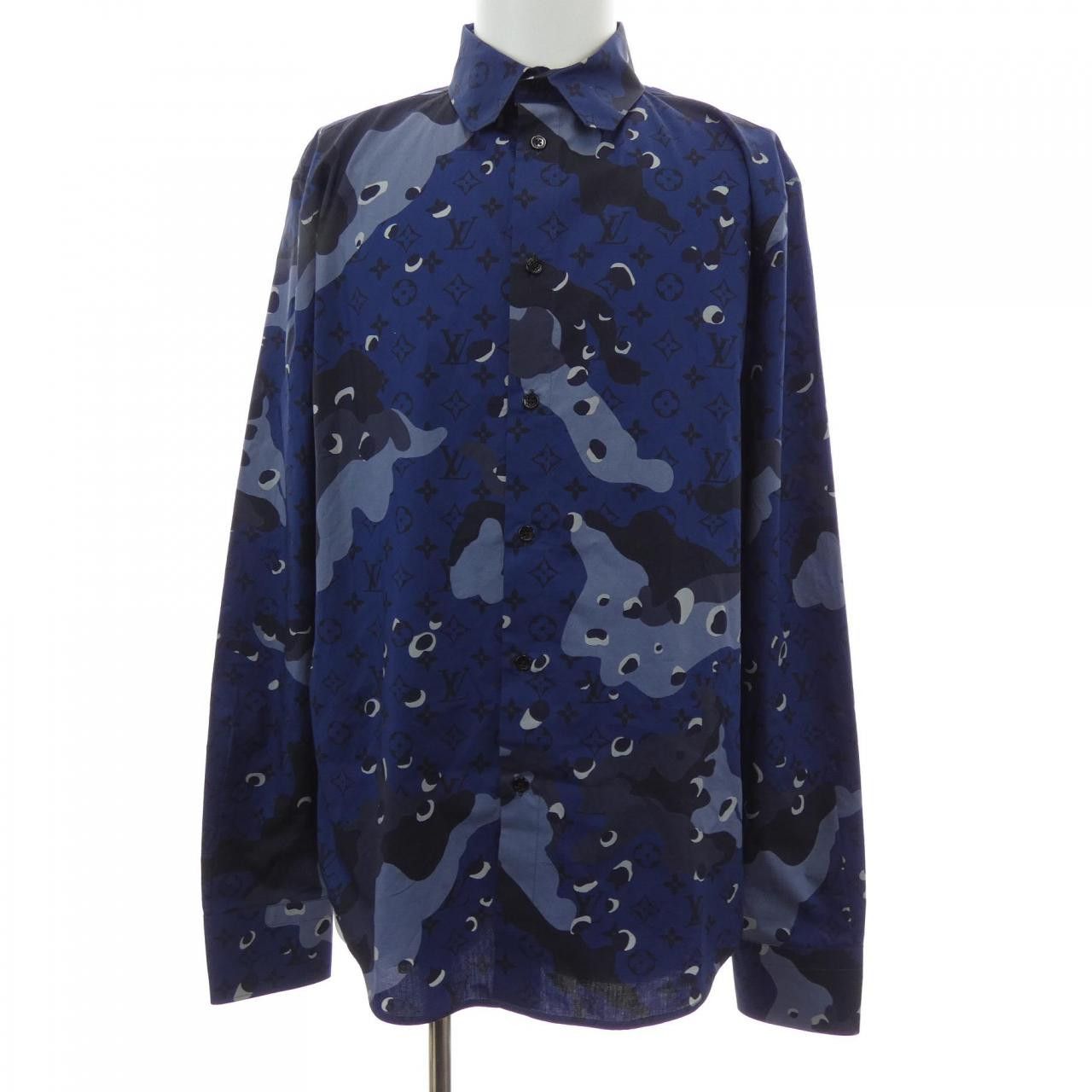 Louis Vuitton Louis Vuitton Louis Vuitton Monogram Camouflage DNA Ocean Shirt Textile Dress Shirt HIS07WTKJ DUTY FREE for USA Size ONE SIZE - 1 Thumbnail