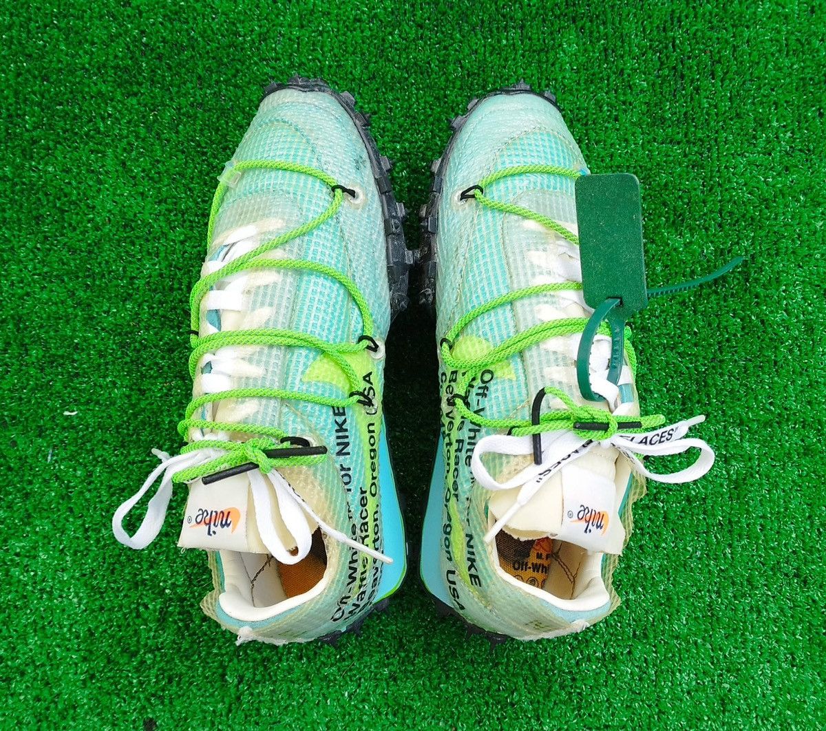 Nike × Off-White Shoes Nike Waffle Racer Off-White Size US 7 / IT 37 - 4 Thumbnail