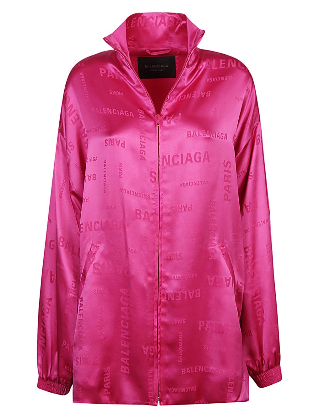 Balenciaga o1s1rm0725 Bal Paris Allover Fluid Tracksuit Jacket in Pink Size XS / US 0-2 / IT 36-38 - 2 Thumbnail