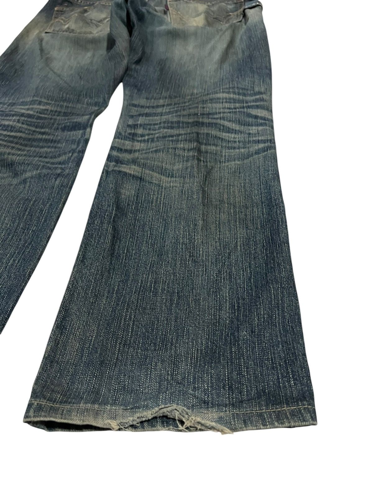 Edwin × If Six Was Nine 🌈Flare Vintage Edwin 503 Blue Trip Distressed Mud Wash Jean Size US 34 / EU 50 - 9 Thumbnail