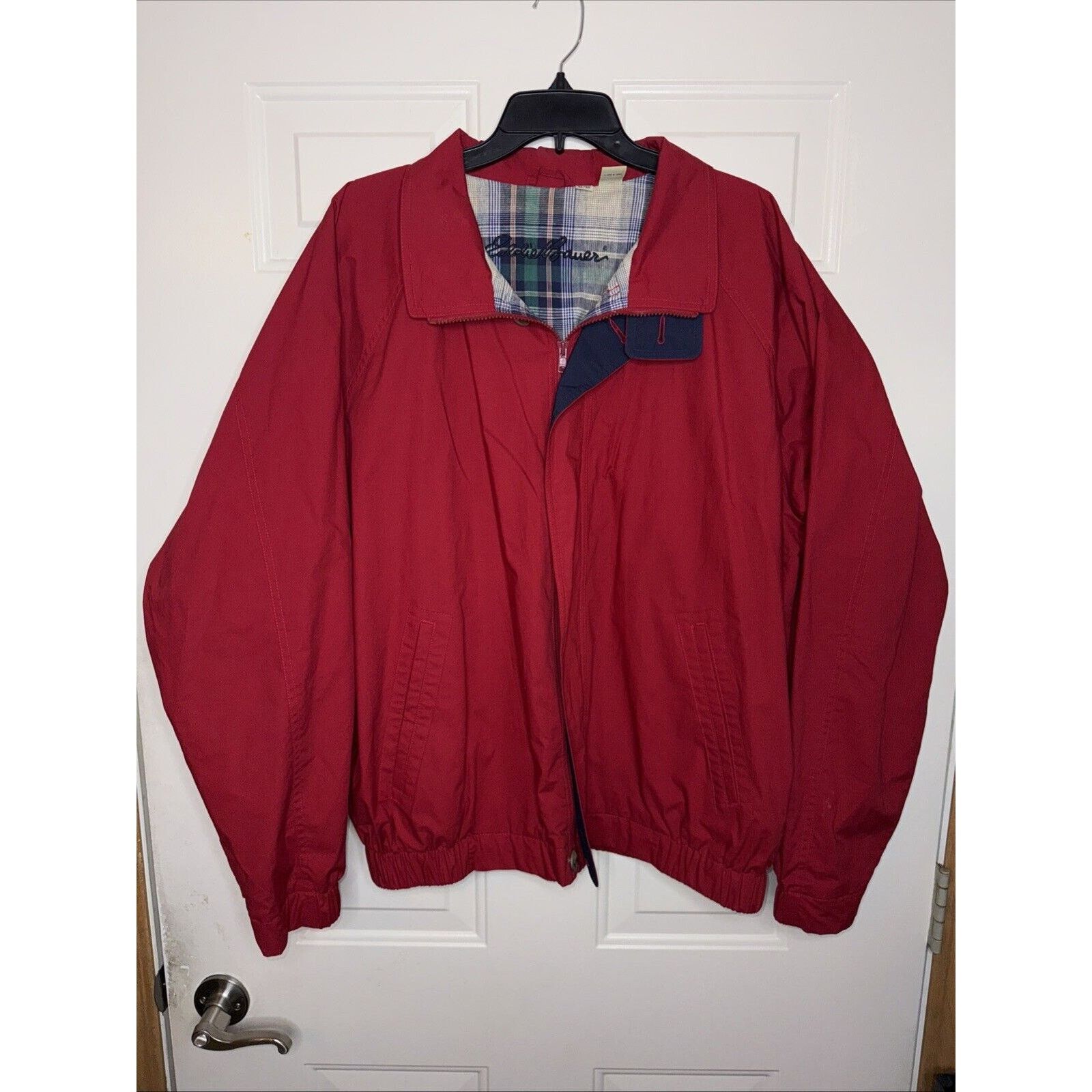 Eddie Bauer Vintage Eddie Bauer Bomber Jacket Men’s XL Red Flannel Plaid Size US XL / EU 56 / 4 - 1 Thumbnail