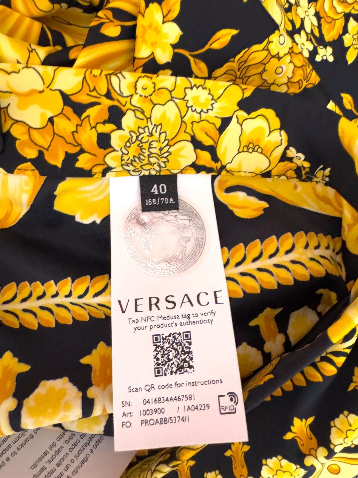 Versace Versace black gold Baroque stretch leggings - size S Size 27" / US 4 / IT 40 - 4 Thumbnail