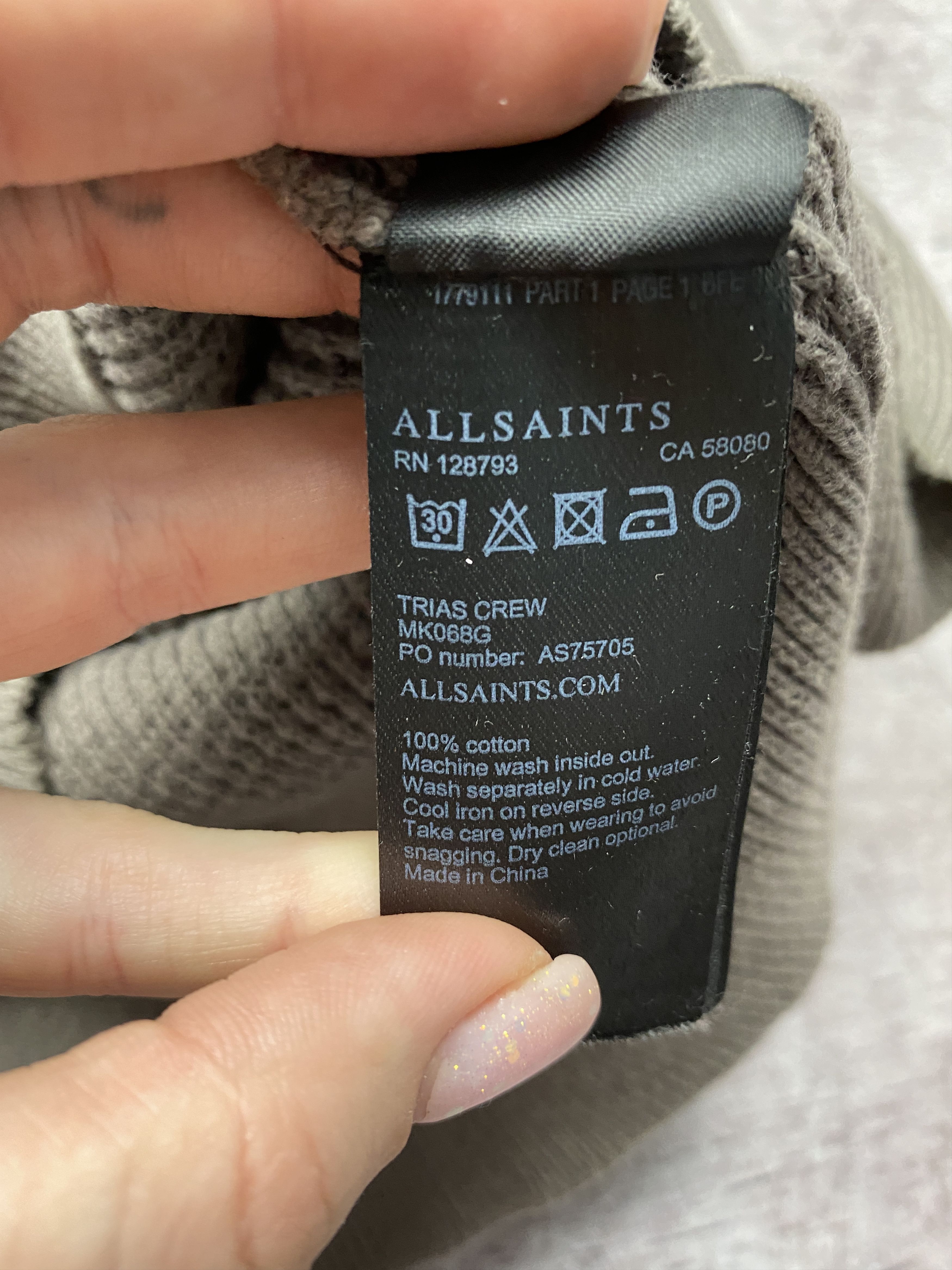 Allsaints Allsaint Vintage Mens Trias Crew Neck Knit Sweater Size US M / EU 48-50 / 2 - 6 Thumbnail