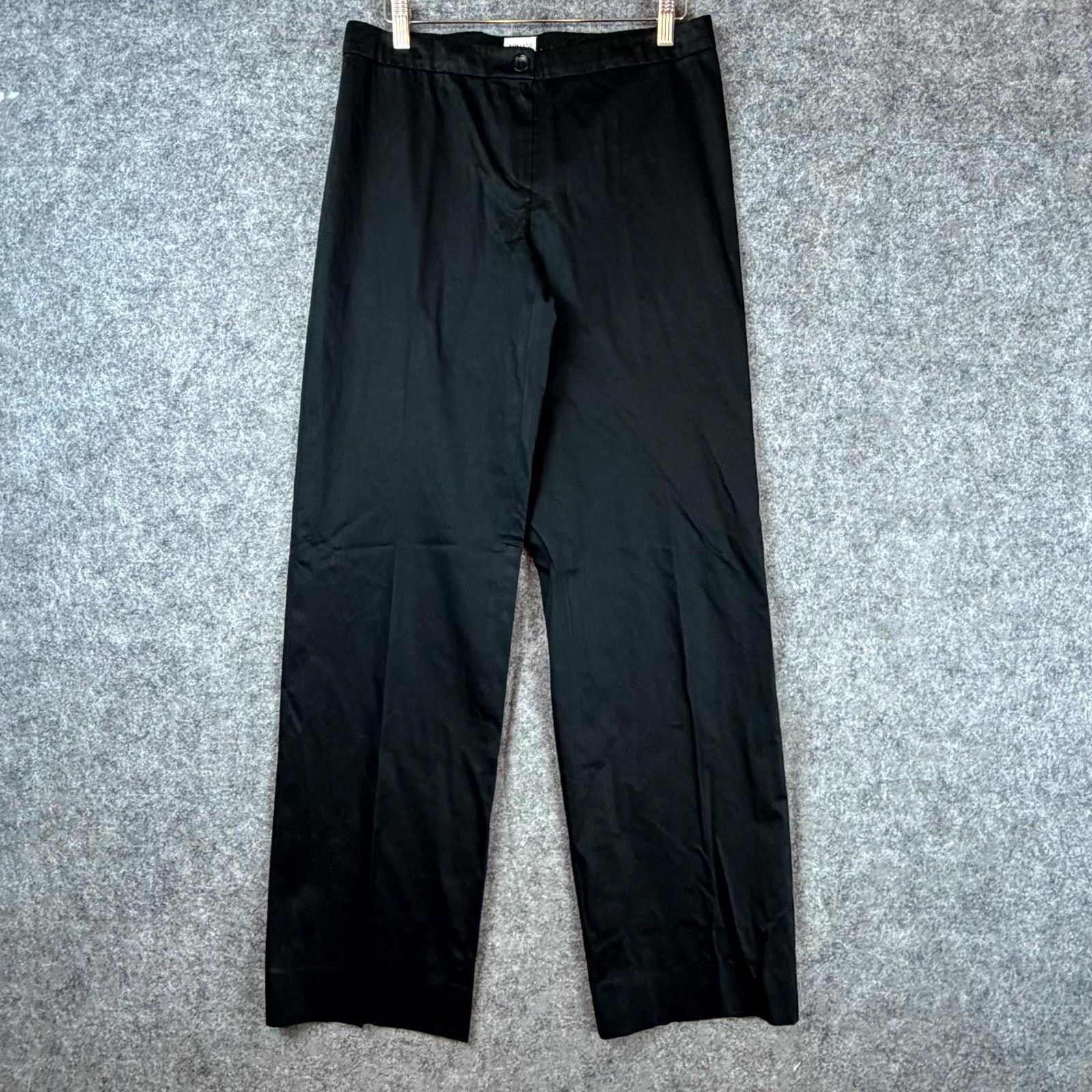 Armani Collezioni Armani Collezioni Dress Pants Womens 6 Black Cotton Straight Size 28" / US 6 / IT 42 - 1 Thumbnail