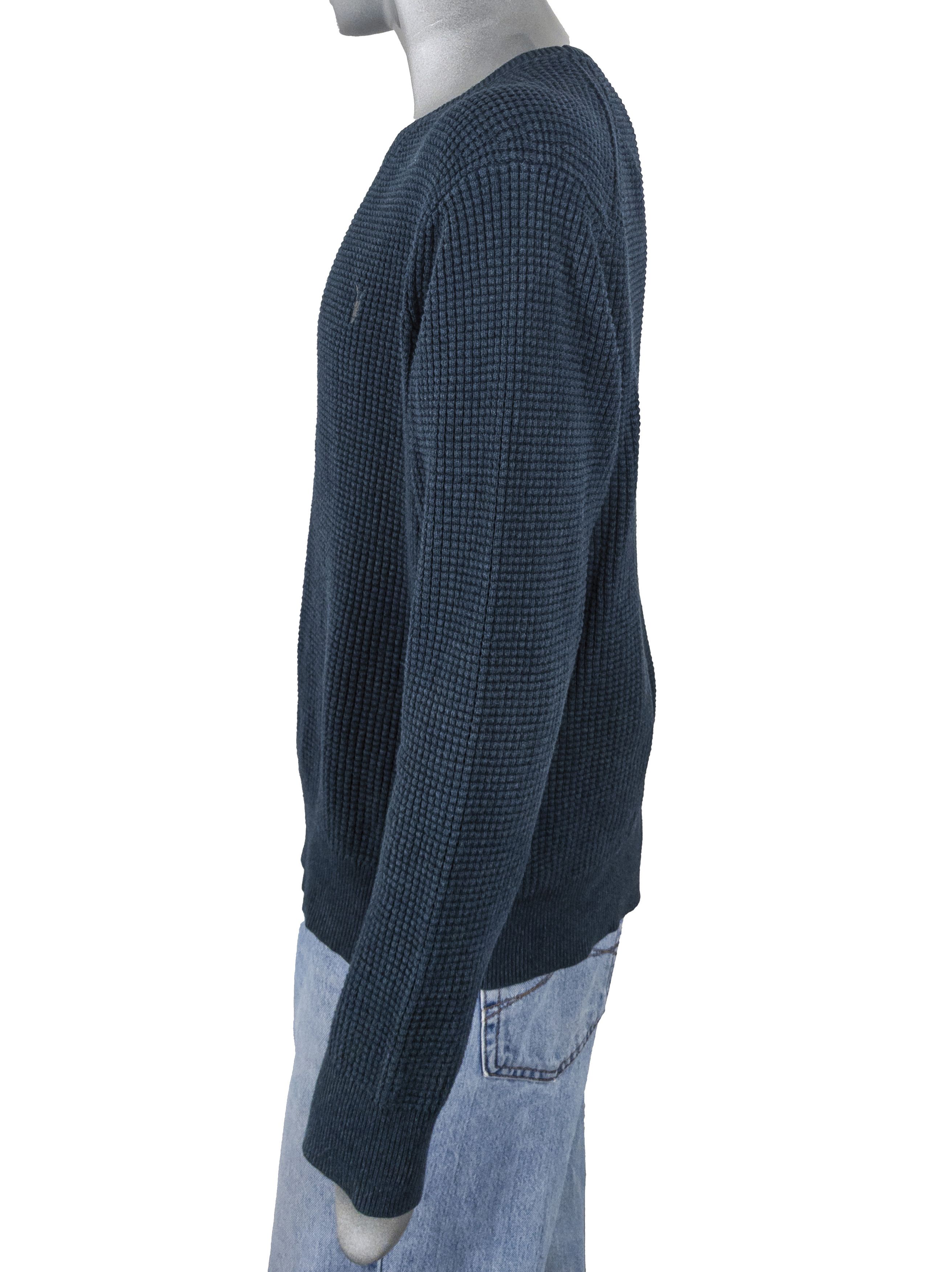 Allsaints Allsaints Vintage Mens Knit Ribbed Blue Sweater Y2K XL Size US XL / EU 56 / 4 - 4 Thumbnail