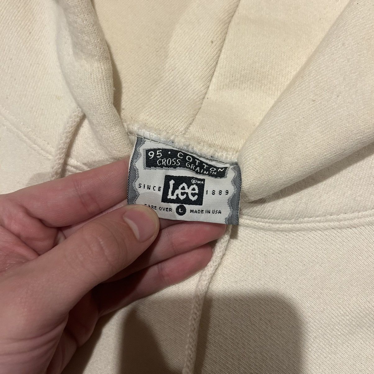Lee × Vintage Essential Vintage 90s Lee Reverse Weave Cream Hoodie Size US XL / EU 56 / 4 - 4 Thumbnail