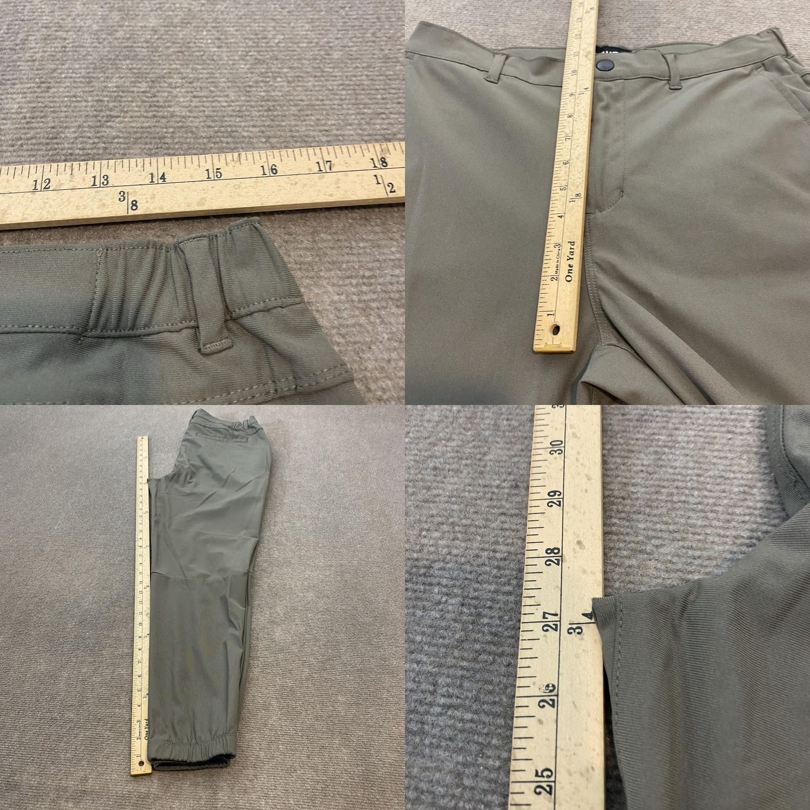 Cuts Cuts Jogger Pants Mens Medium Green Elastic Cuff Performance Business Casual Size US 31 - 8 Thumbnail
