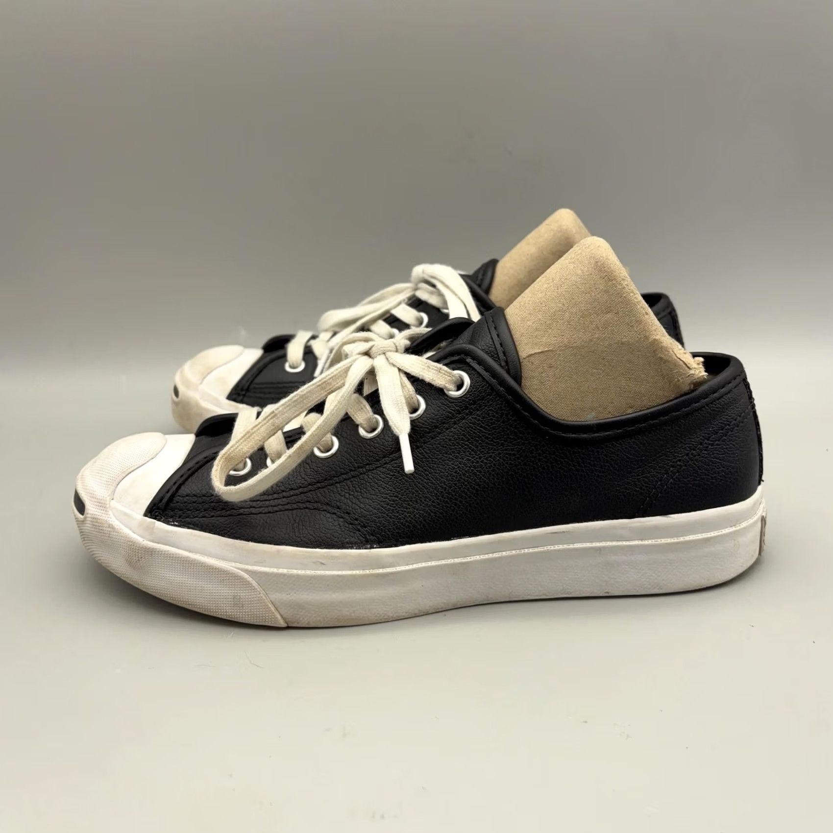 Converse Converse Jack Purcell Shoes Womens Size 7.5 Black Leather Low Top Sneakers Size M / US 6-8 / IT 42-44 - 4 Thumbnail