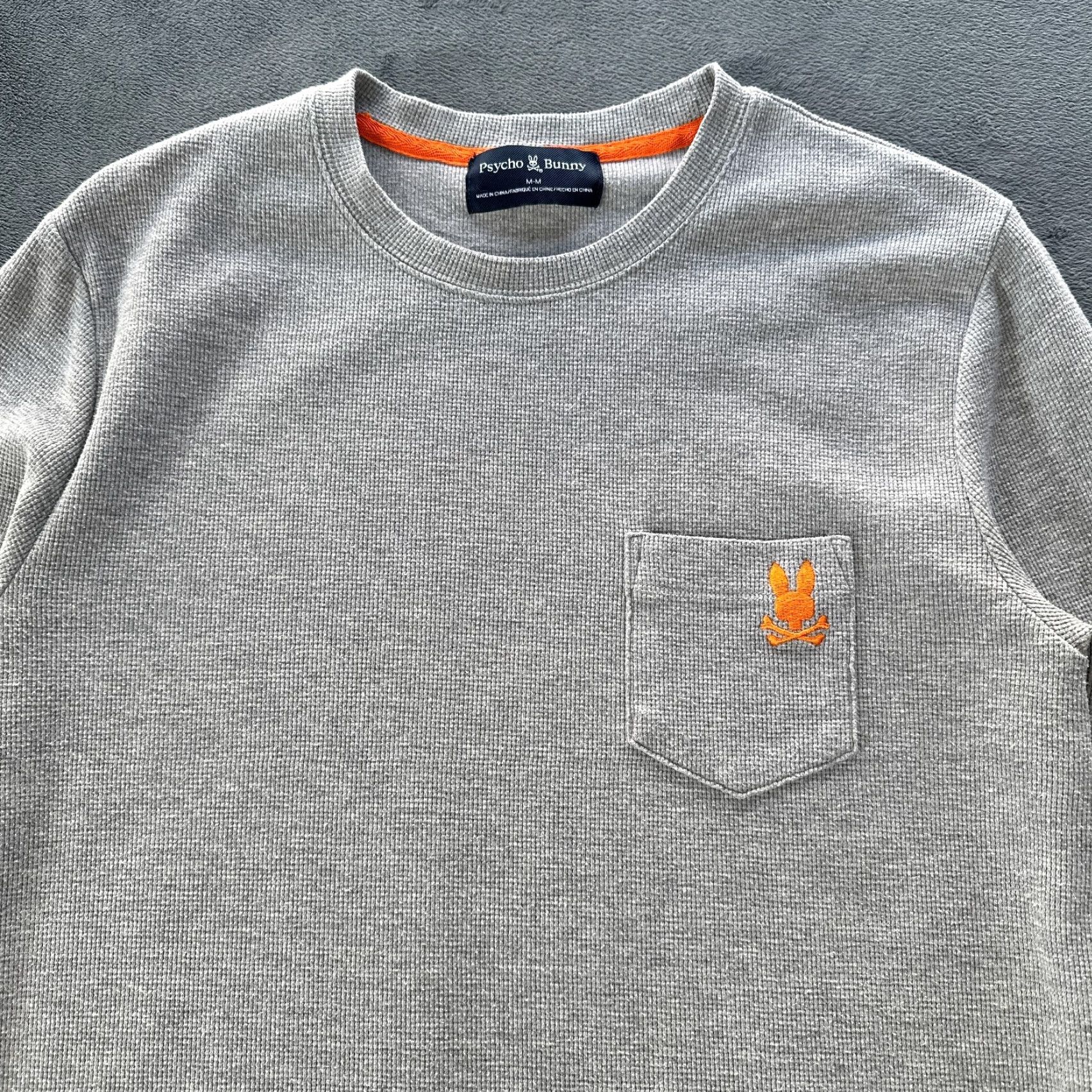 Psycho Bunny Psycho Bunny Shirt Mens Small Gray Val Waffle Knit Lounge Long Sleeve Pocket Size US S / EU 44-46 / 1 - 2 Thumbnail