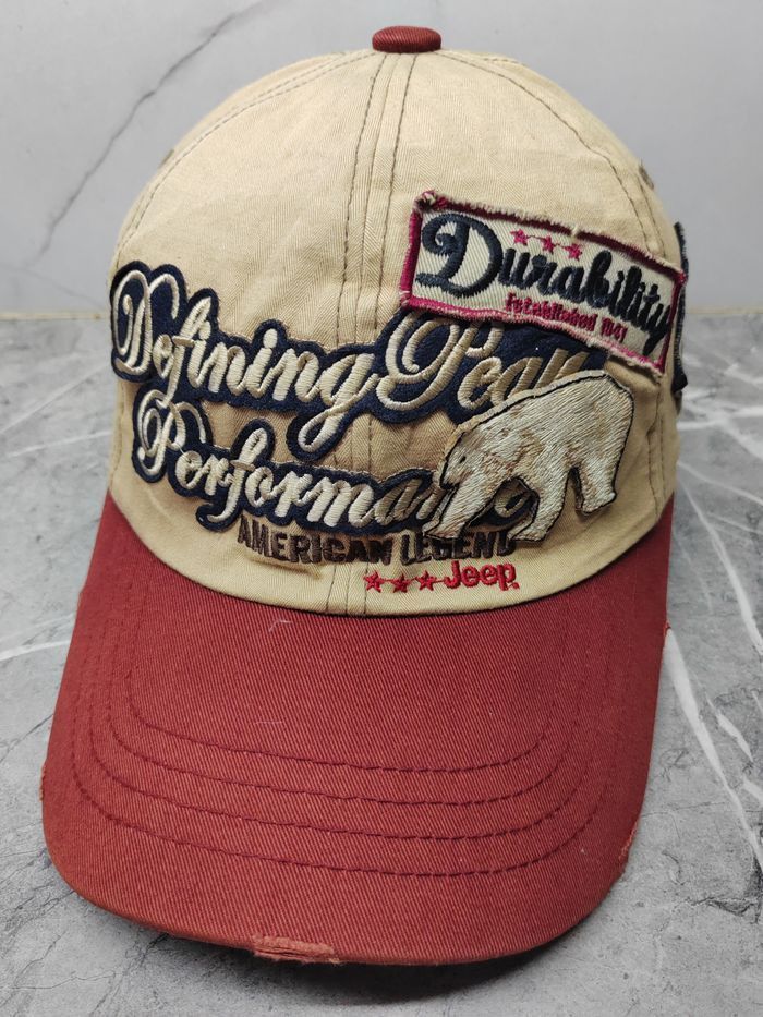 Jeep Vintage Jeep Distressed Style Cap Hat Size ONE SIZE - 1 Thumbnail