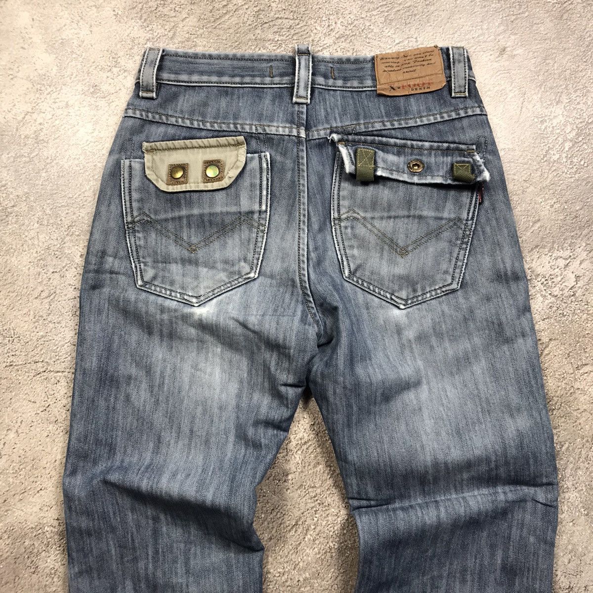 Vintage Vintage 90s Distressed Baggy Flared Jeans Grunge Dark Wash 3 Size US 30 / EU 46 - 6 Thumbnail