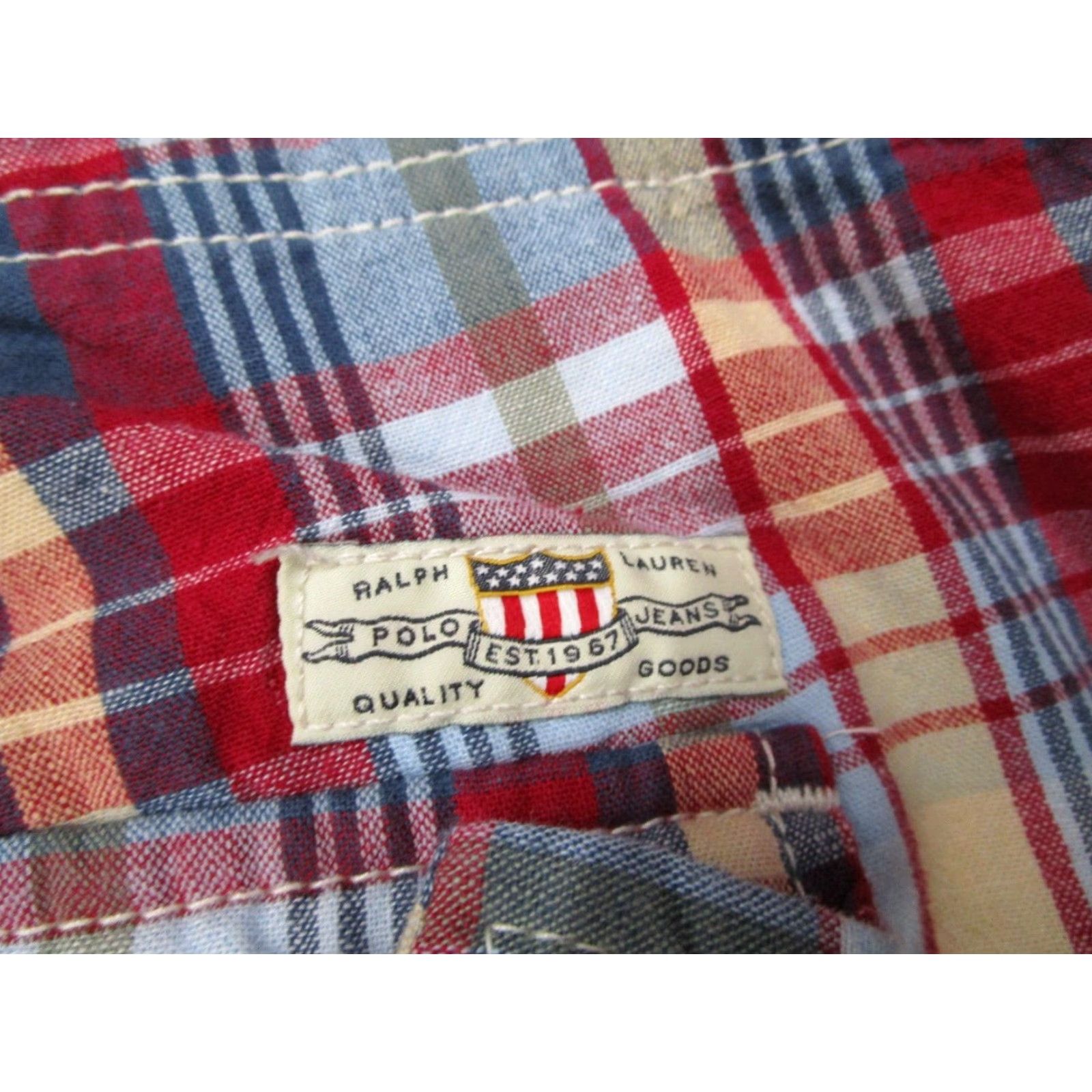 Polo Ralph Lauren Polo Jeans Ralph Lauren Shorts Mens 40 Red Plaid Cargo 10" Golf Casual Work Colorful Men’s 40 Red Cargo Shorts Polo Jeans Ralph Lauren Size US L / EU 52-54 / 3 - 3 Thumbnail