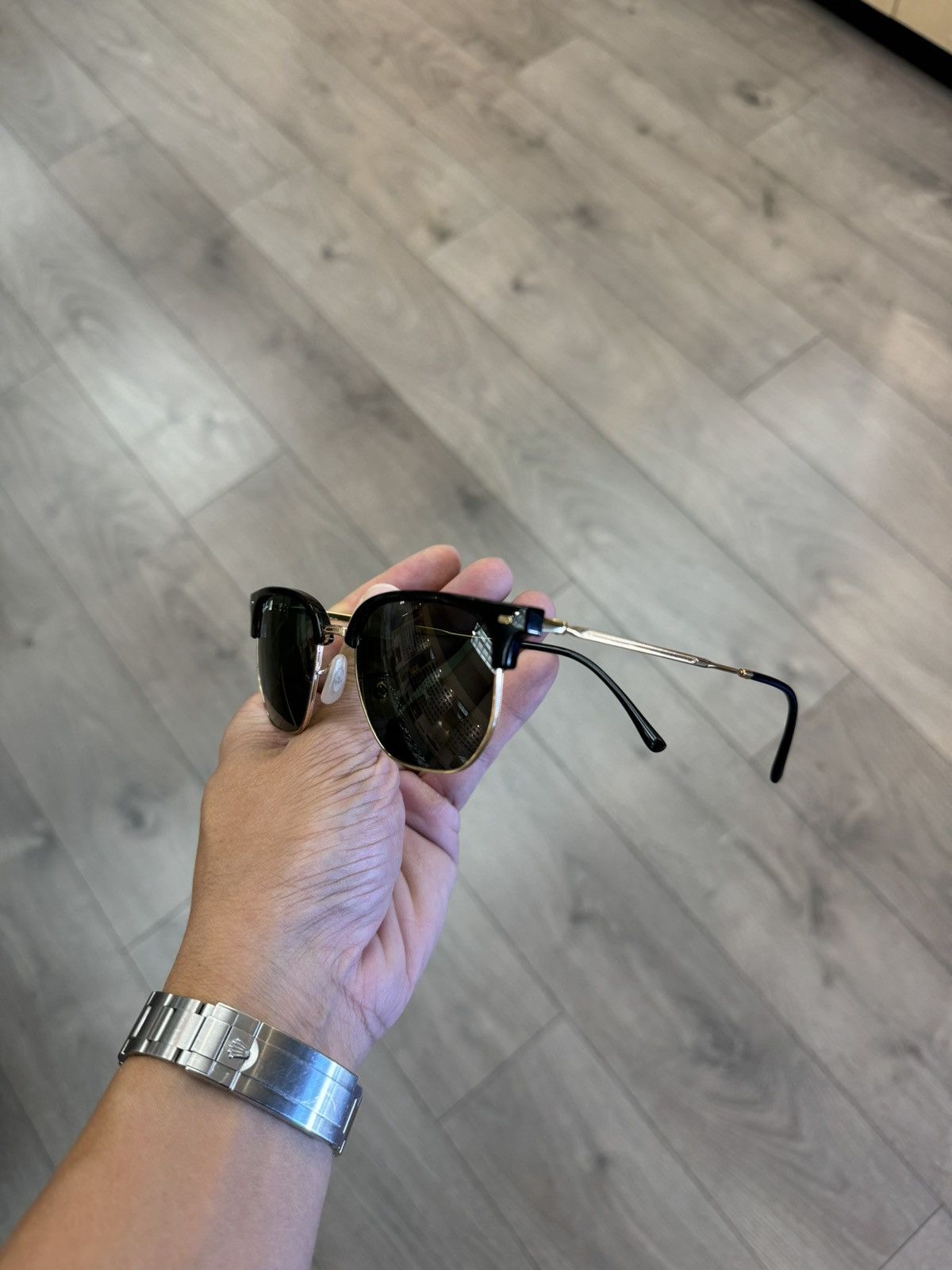 RayBan × Vintage Ray Ban Clubmaster Sunglasses Glasses Gold Size ONE SIZE - 2 Thumbnail