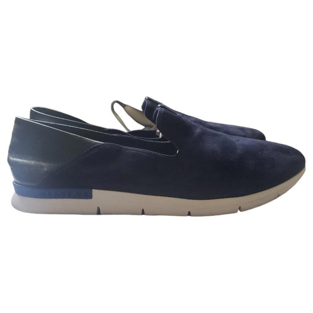 Cole Haan SH129 Cole Haan Nubuck Navy Grand Ambition Round Toe Wedge Size US 9.5 / IT 39.5 - 4 Thumbnail