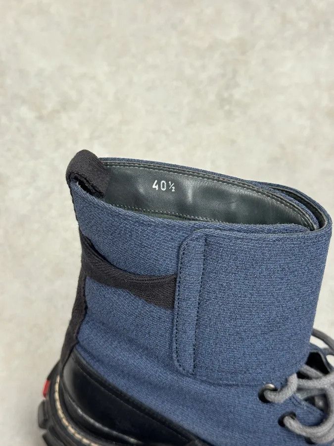 Prada 2000s Prada Black Leather Navy Boots Size US 7.5 / EU 40-41 - 8 Thumbnail