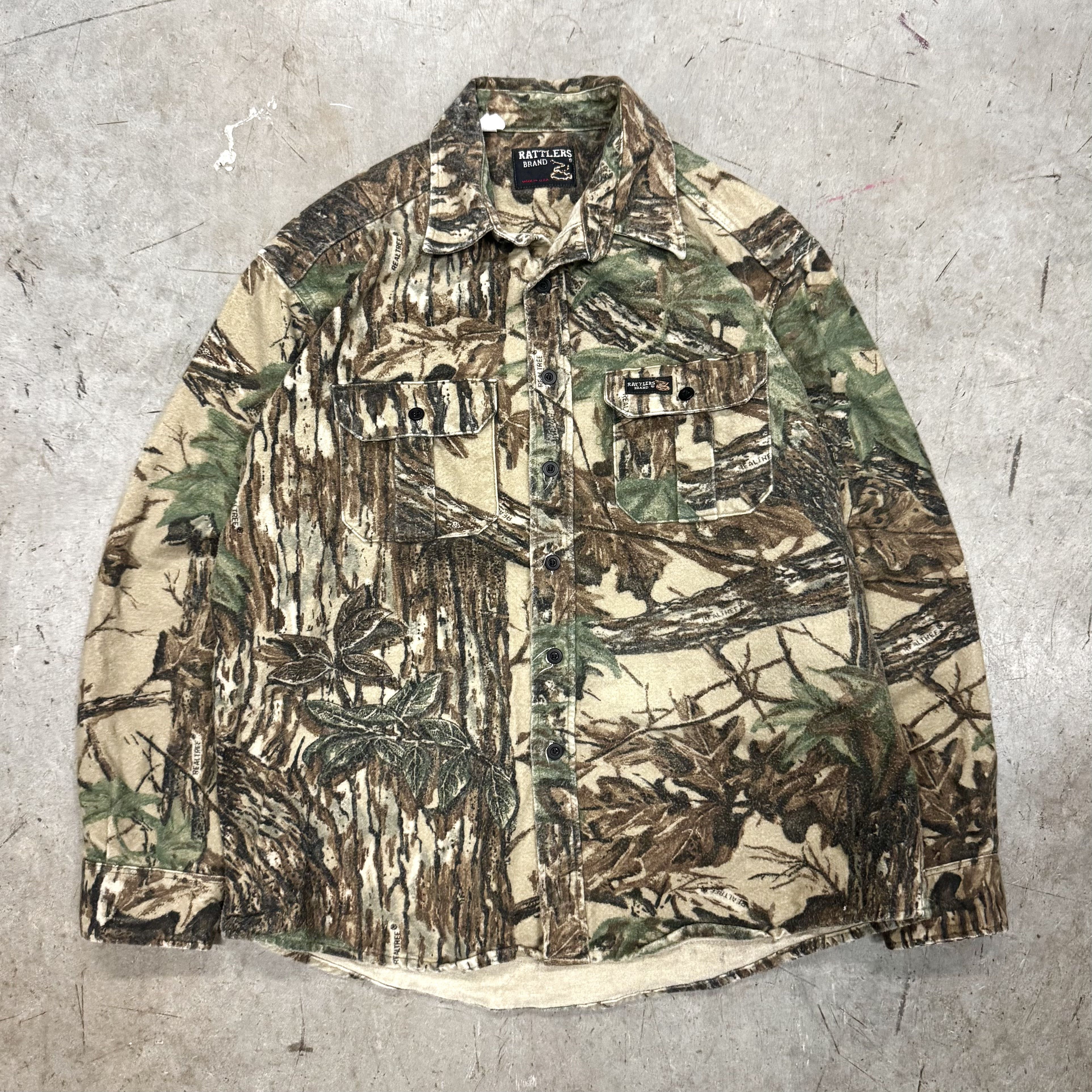Realtree × Vintage VTG 90s Rattlers Brand RealTree Camo Button Down Shirt Size US L / EU 52-54 / 3 - 1 Thumbnail