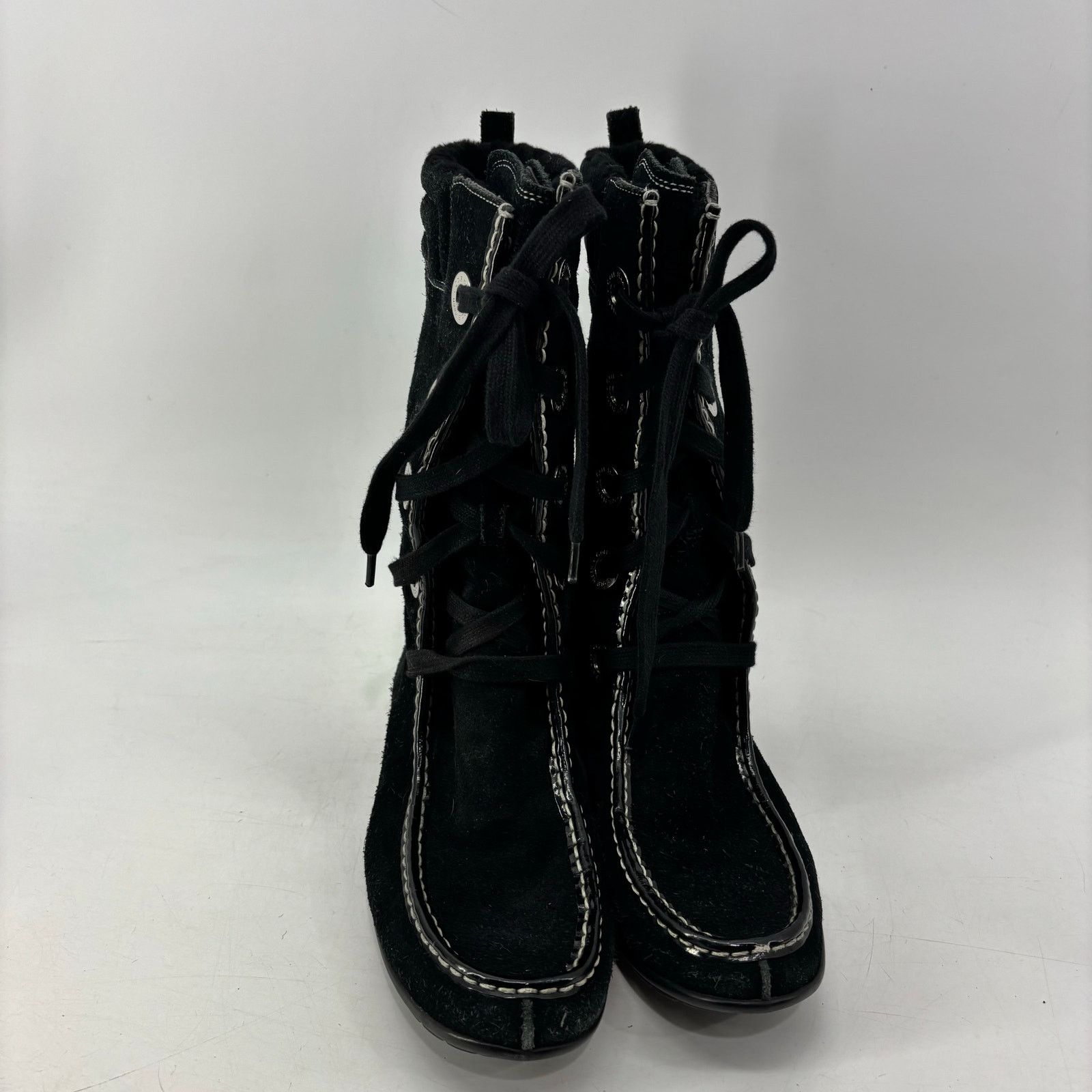 Cole Haan Cole Haan Women Size 9.5 Suede Sherpa Moccasin Boots Winter Size US 9.5 / IT 39.5 - 11 Thumbnail