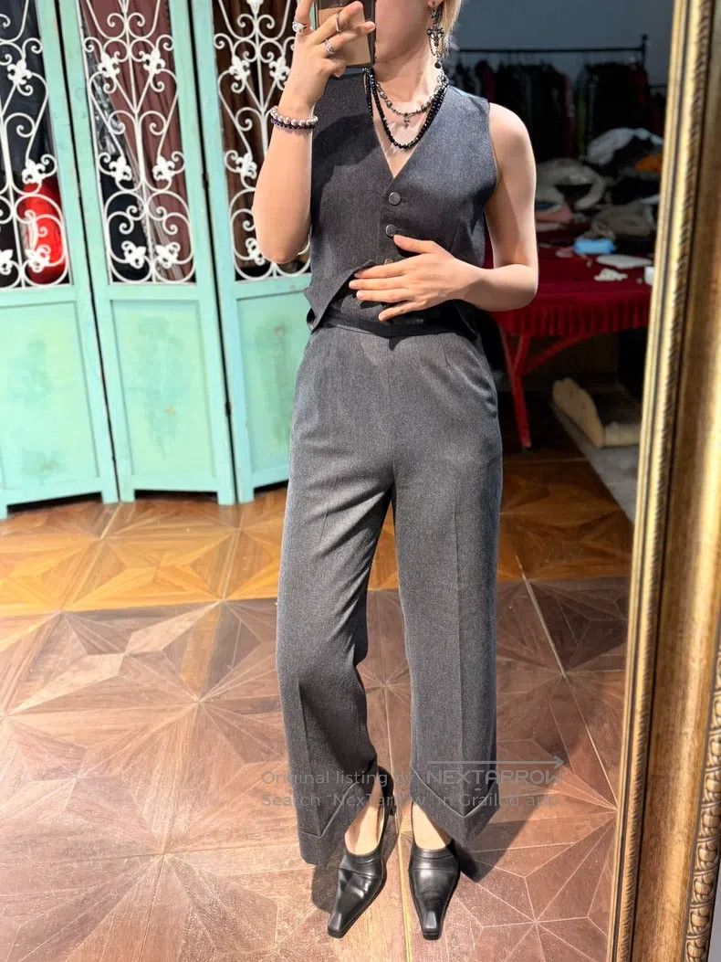 Vivienne Westwood Vivienne Westwood Smoke gray woolen wide-leg pants Size 26" / US 2 / IT 38 - 5 Thumbnail