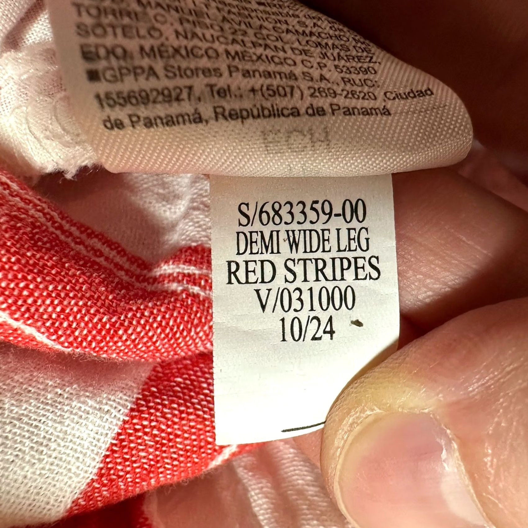 Old Navy Old Navy Pants Womens XS Red White Striped Comfort Waistband Wide Leg Casual Size 26" / US 2 / IT 38 - 7 Thumbnail