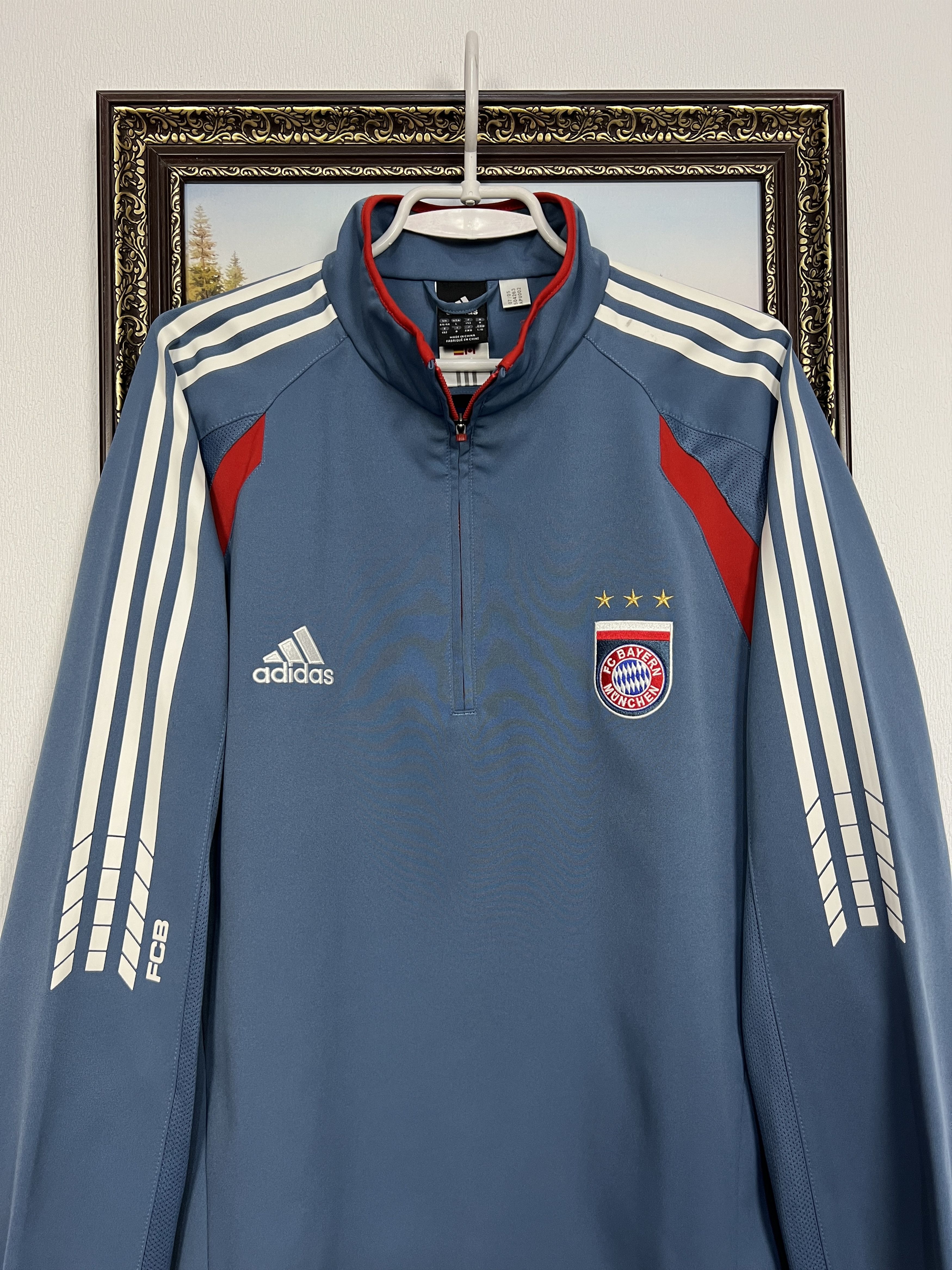Adidas Bayern Munich Football Sweatshirt Soccer Jacket Track Top Size US L / EU 52-54 / 3 - 2 Thumbnail