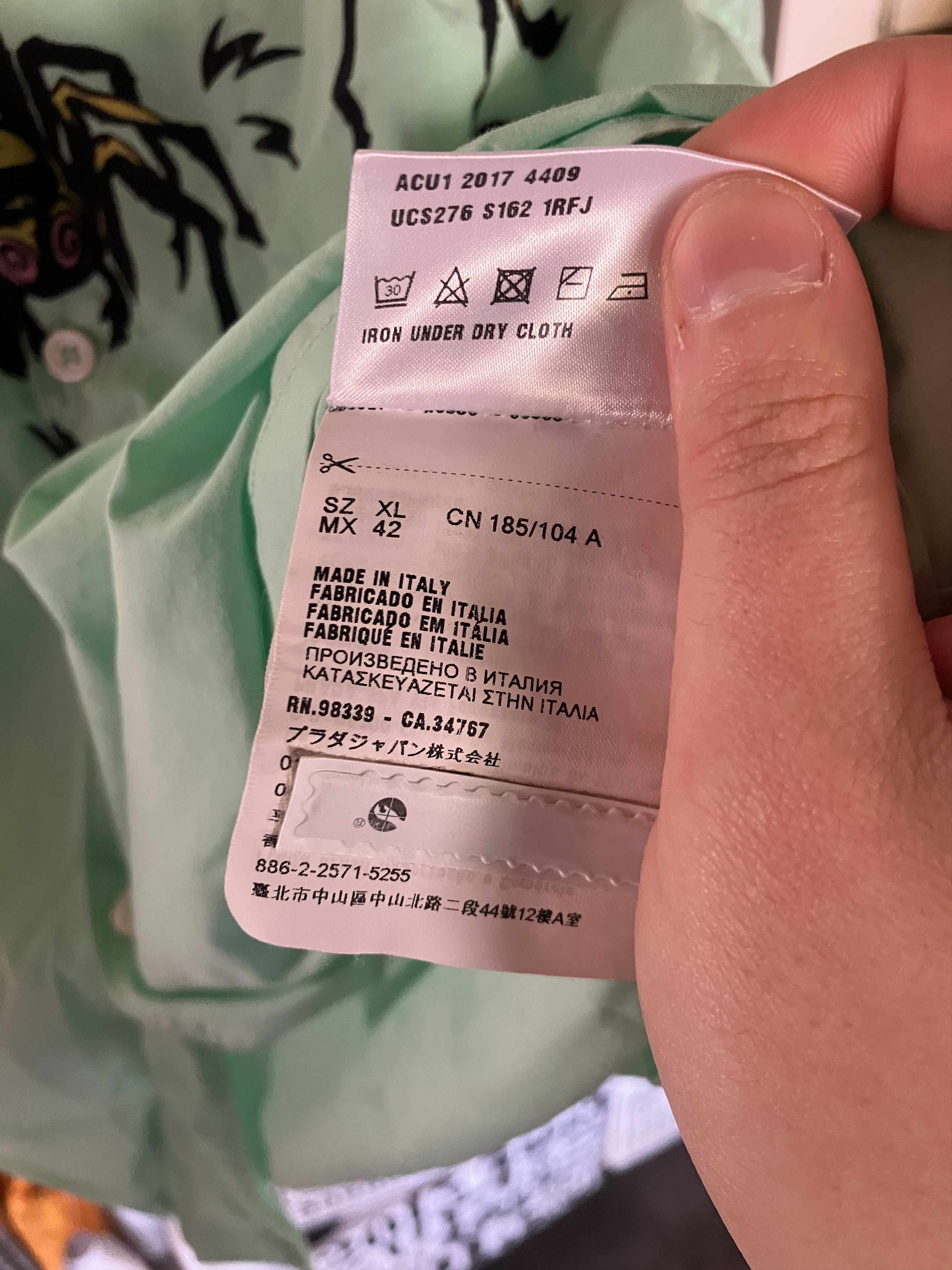 Prada SS18 Tarantula Camp Collar Shirt Size US XL / EU 56 / 4 - 5 Thumbnail