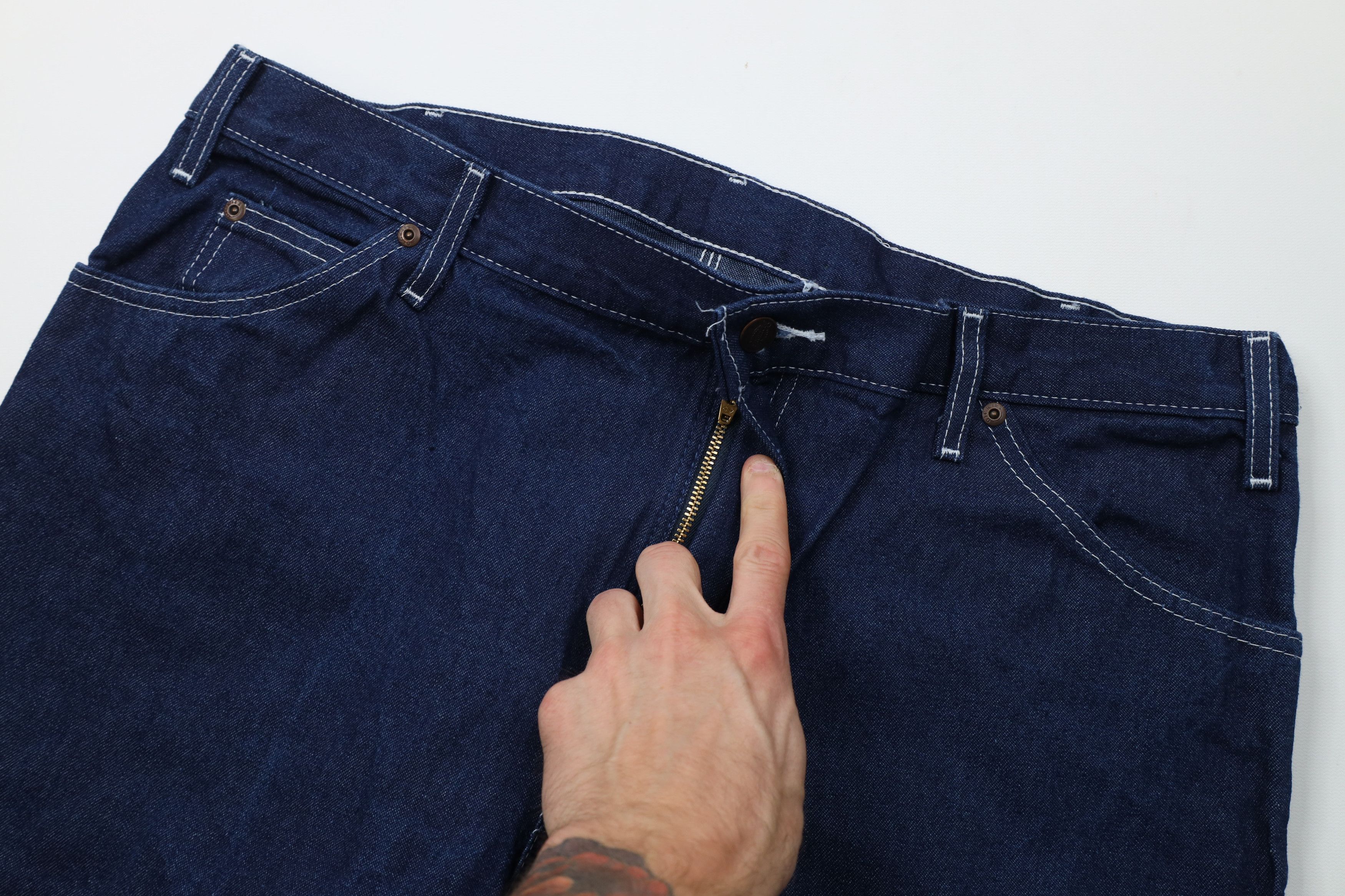 Dickies Vintage Dickies Wide Leg Dungaree Denim Jeans Indigo Size US 38 / EU 54 - 8 Thumbnail