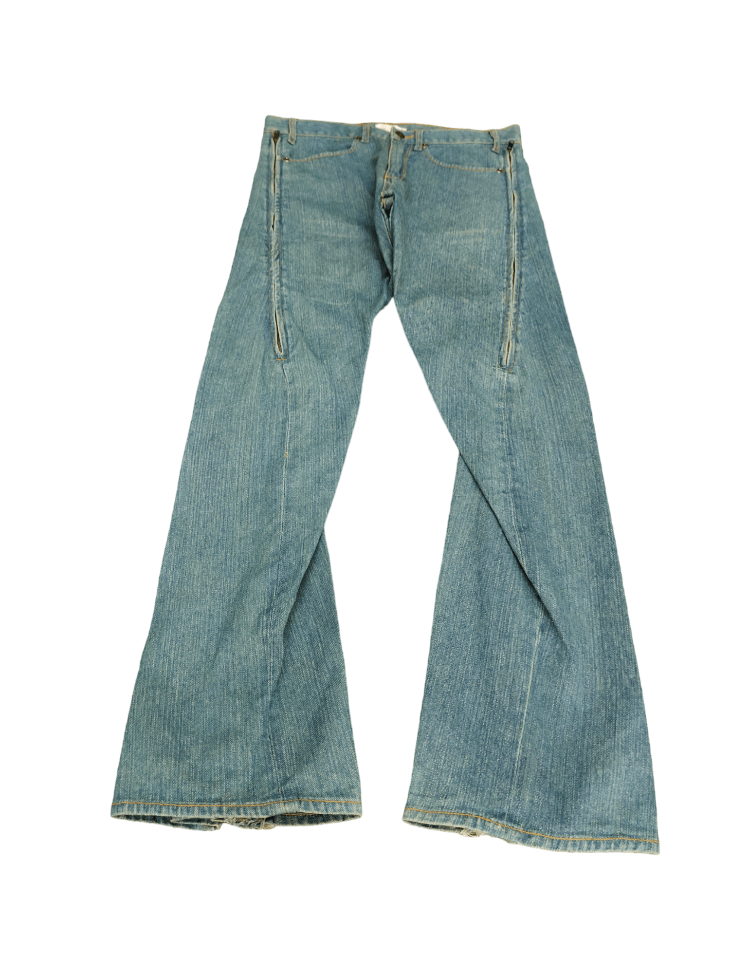 Le Grande Bleu (L.G.B.) Flare Jeans Japan Zipper Faded Boot Cut Y2k Mudmax Lgb Size US 30 / EU 46 - 2 Thumbnail