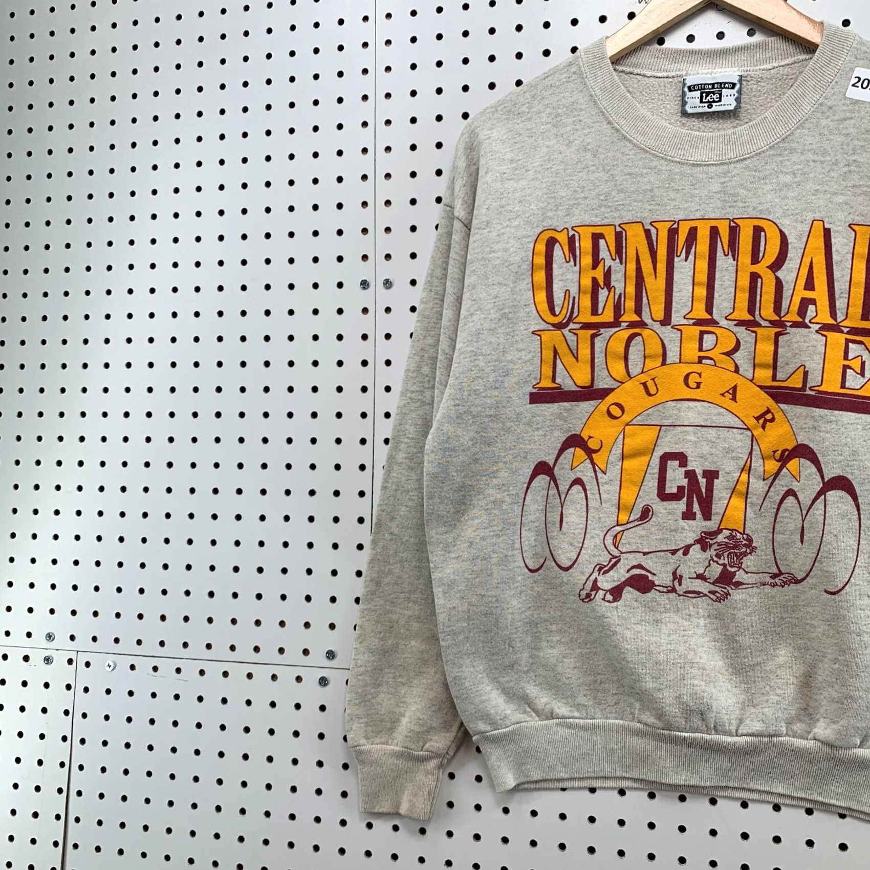 Lee VINTAGE Lee Shirt Mens Medium Gray Central Noble Cougars Crewneck Sweatshirt Size US M / EU 48-50 / 2 - 3 Thumbnail