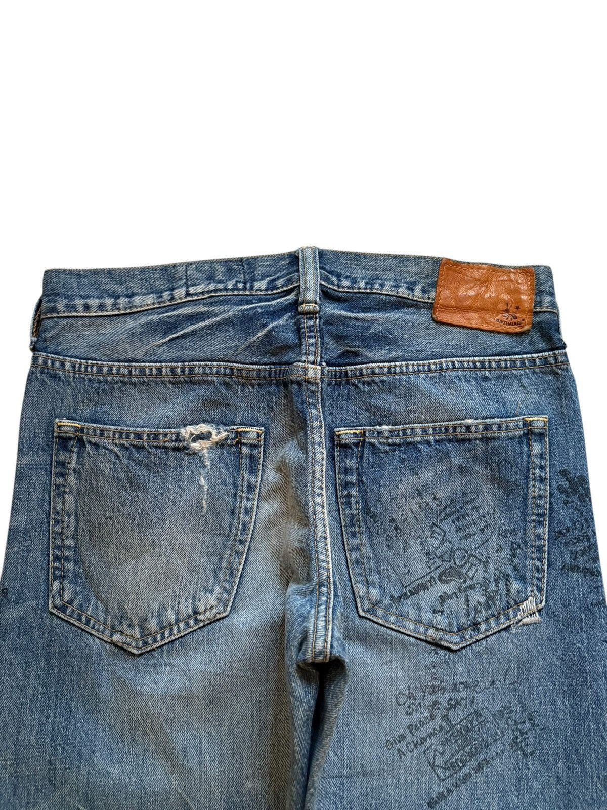 Japanese Brand Vintage Japanese Brand Printed Faded Wash Distressed Jeans Size US 30 / EU 46 - 9 Thumbnail