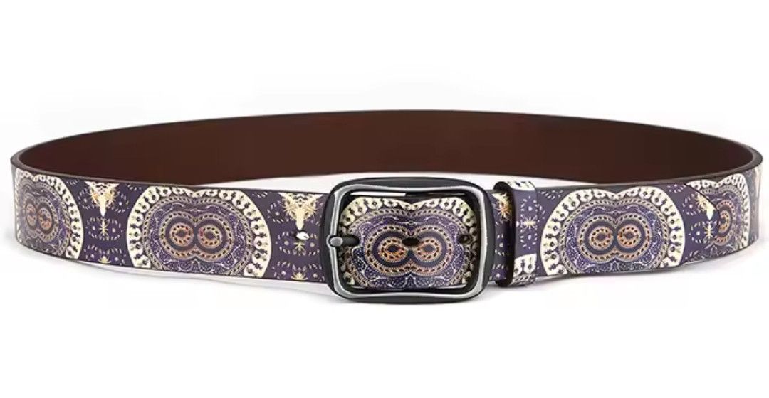 Japanese Brand × Vintage Purple Tribal Printed Belt 100-130cm Size ONE SIZE - 2 Thumbnail