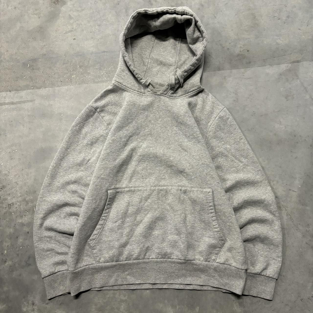 Japanese Brand × Vintage Crazy Vintage Y2K/2000s Grey Blank Streetwear Essential Hoodie! Size US XL / EU 56 / 4 - 1 Thumbnail