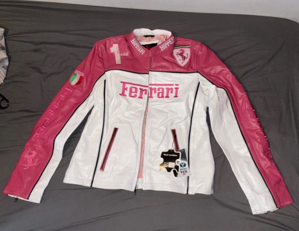 Ferrari Pink and white ferrari leather jacket Size M / US 6-8 / IT 42-44 - 1 Thumbnail