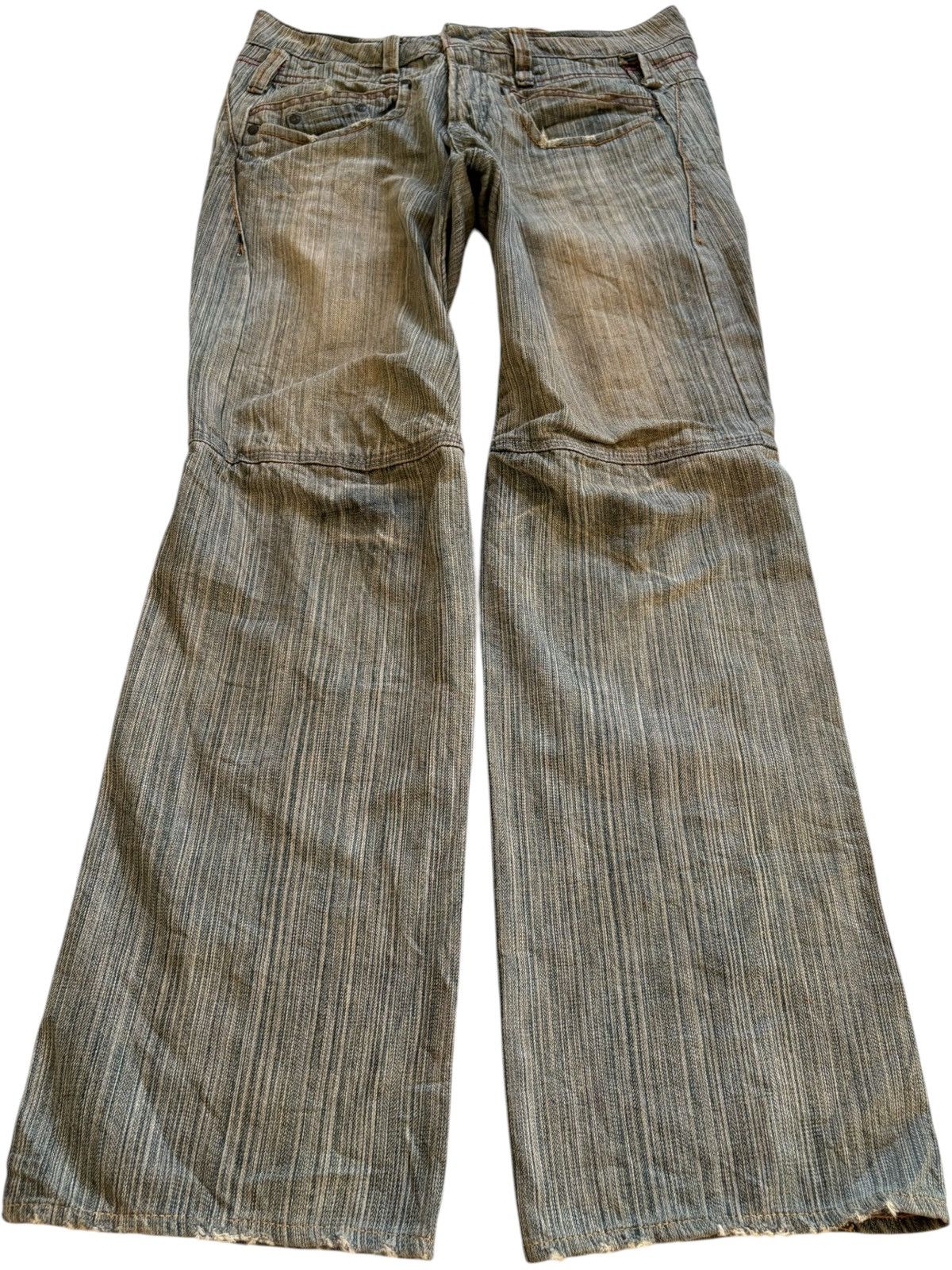 Japanese Brand × Number (N)ine Vintage Japanese Brand Mud Wash Distressed Flare Jeans Size US 32 / EU 48 - 1 Thumbnail