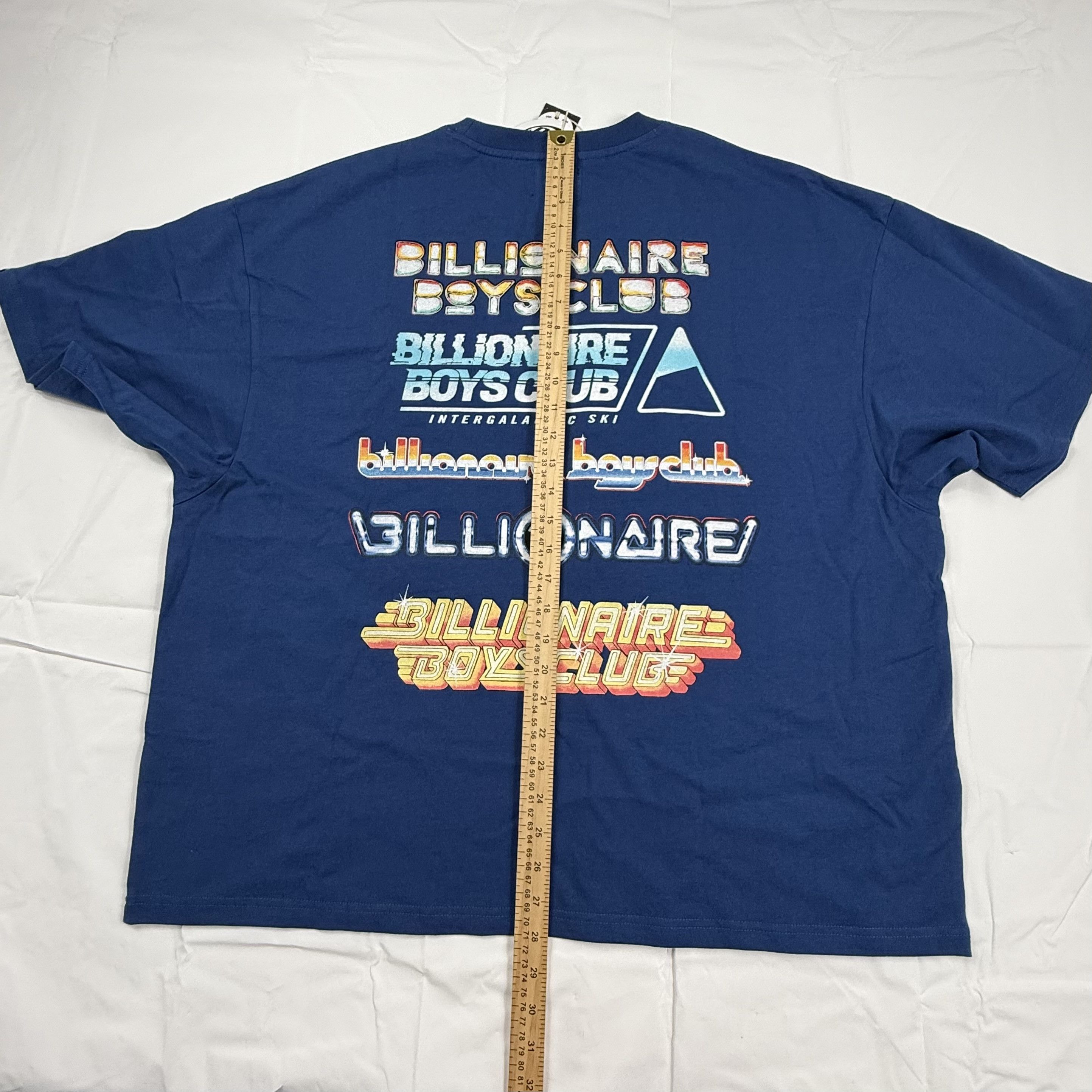 Billionaire Boys Club Billionaire Boys Club Blue Cropped Boxy Graphic T-Shirt XXL Size US XXL / EU 58 / 5 - 9 Thumbnail