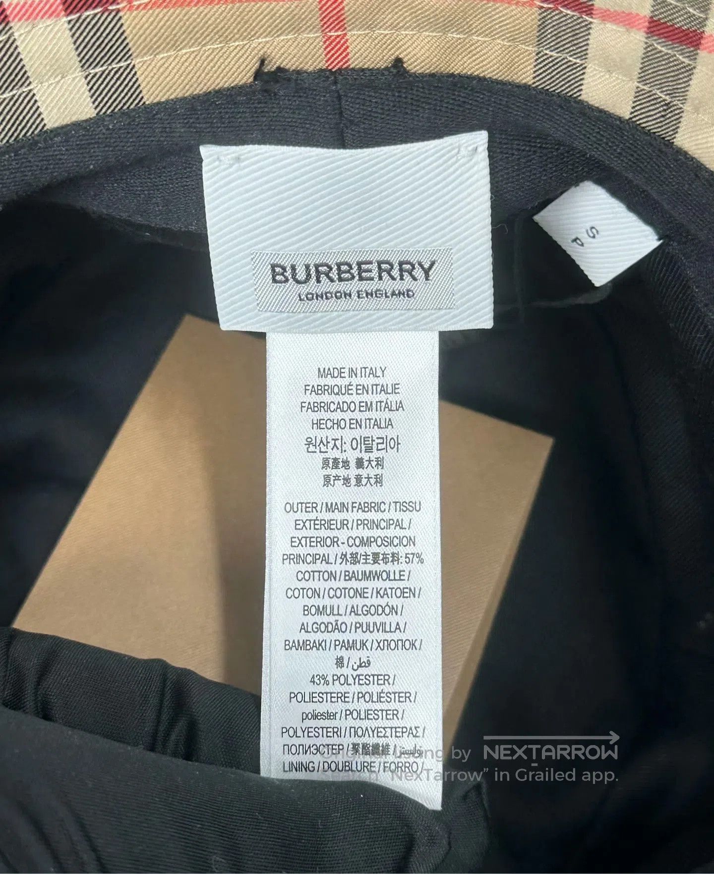 Burberry Burberry size S Classic khaki checkered fisherman's hat| Size ONE SIZE - 4 Thumbnail