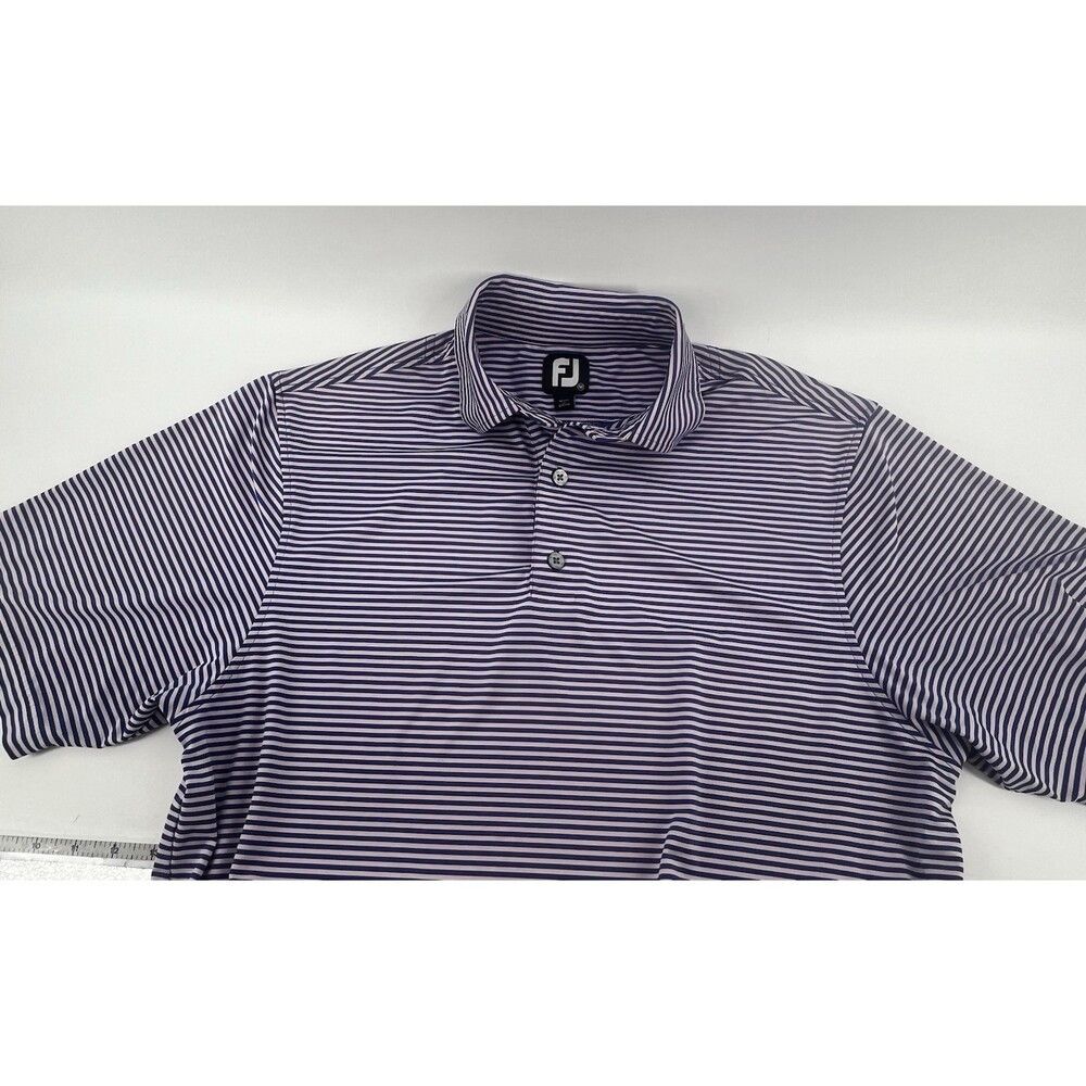 Footjoy FootJoy FJ Polo Shirt Mens Large Blue & Pink Striped Stretc Size US L / EU 52-54 / 3 - 2 Thumbnail