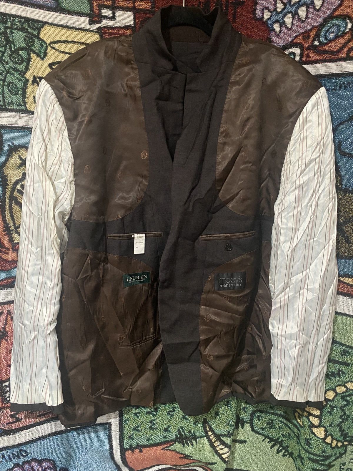 Lauren Ralph Lauren LAUREN RALPH LAUREN MEN'S BLAZER BROWN / SPLIT TAIL Size 54R - 3 Thumbnail