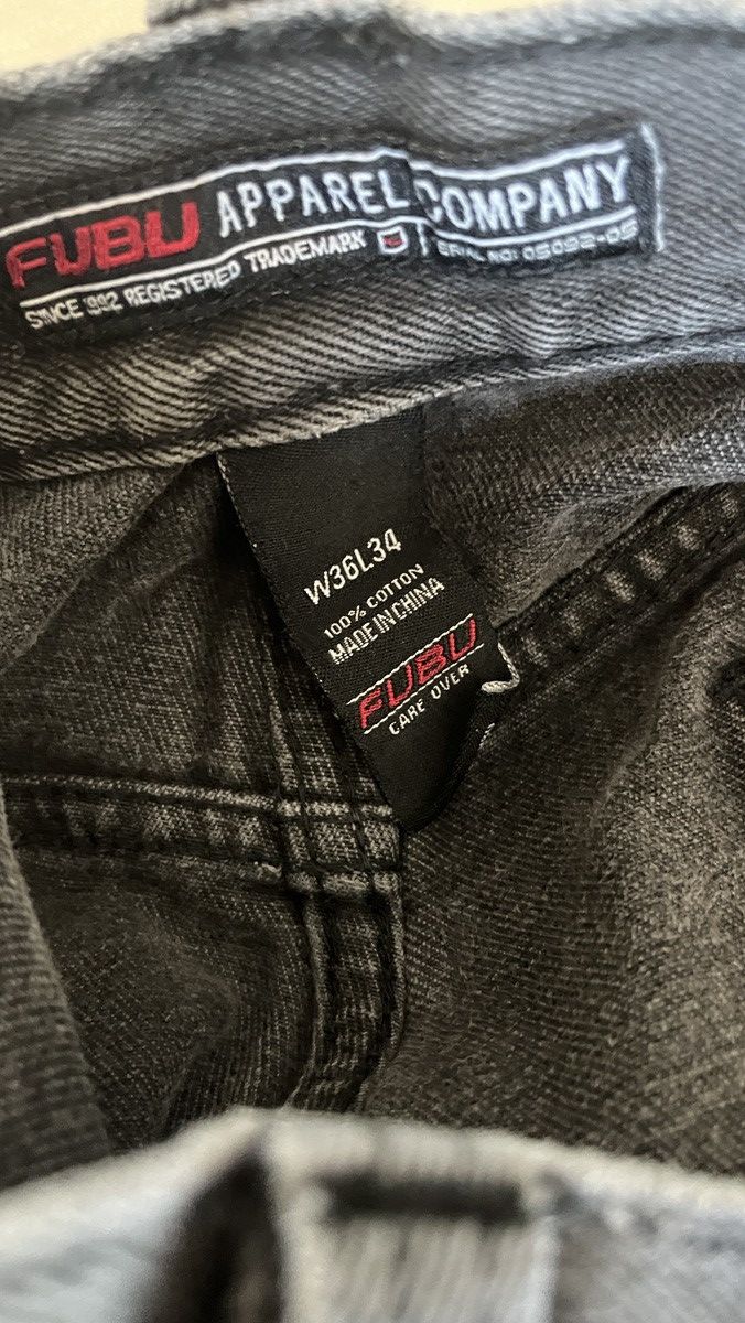 Fubu 90s FUBU black denim cargo pants Size US 34 / EU 50 - 6 Thumbnail