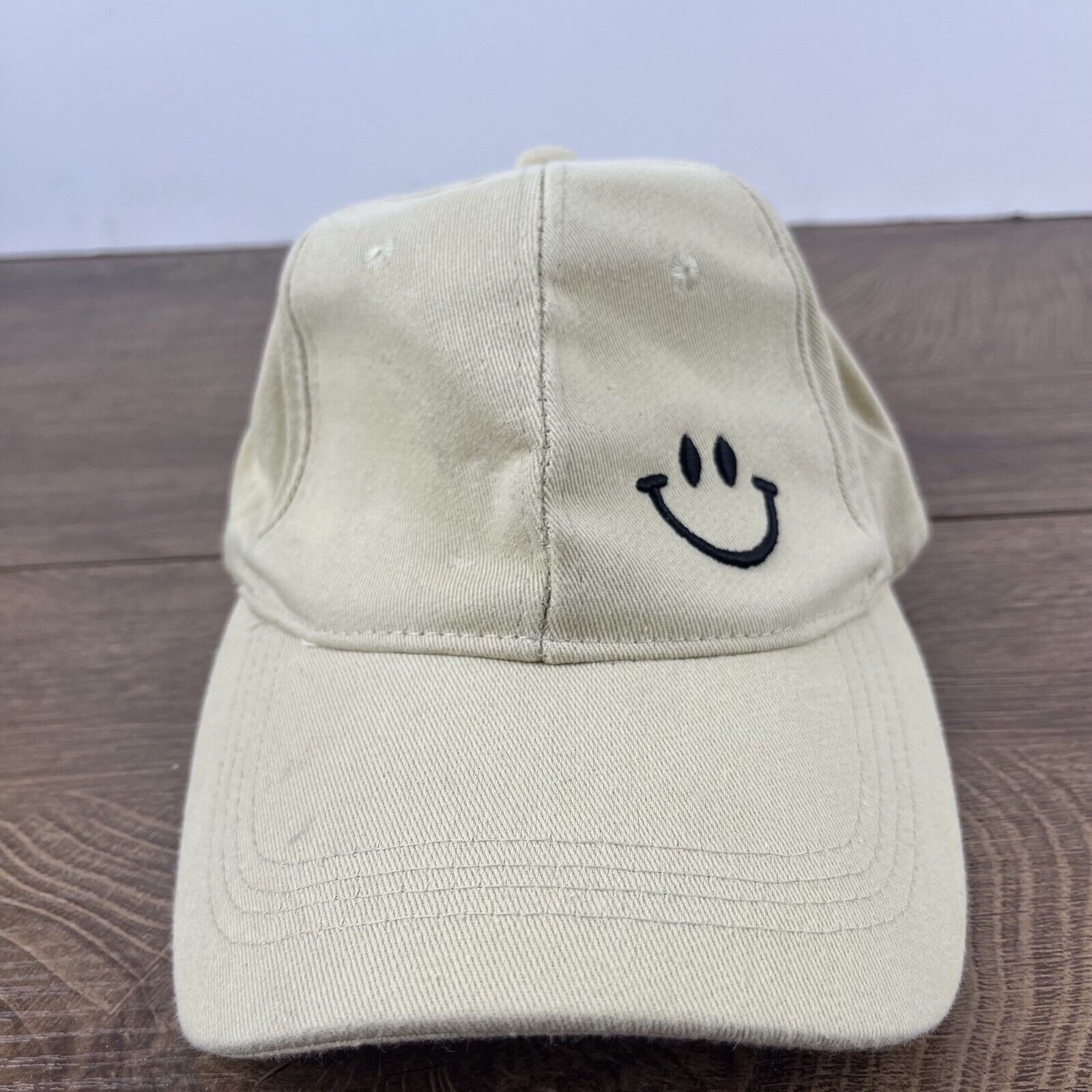 Other Smile Hat Smiley Face Hat Brown Cap Adjustable Brown Tan Adu Size ONE SIZE - 3 Thumbnail