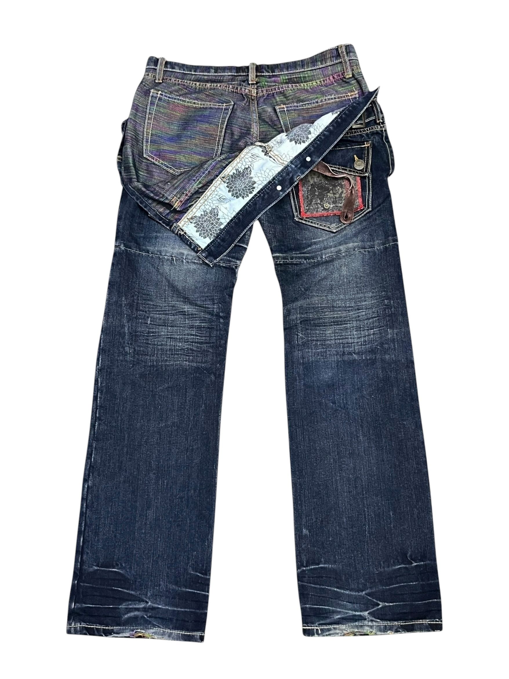 Seditionaries Gumu Int'l Grunge Hybrid Double Waist Jeans W31 Rare Size US 31 - 7 Thumbnail