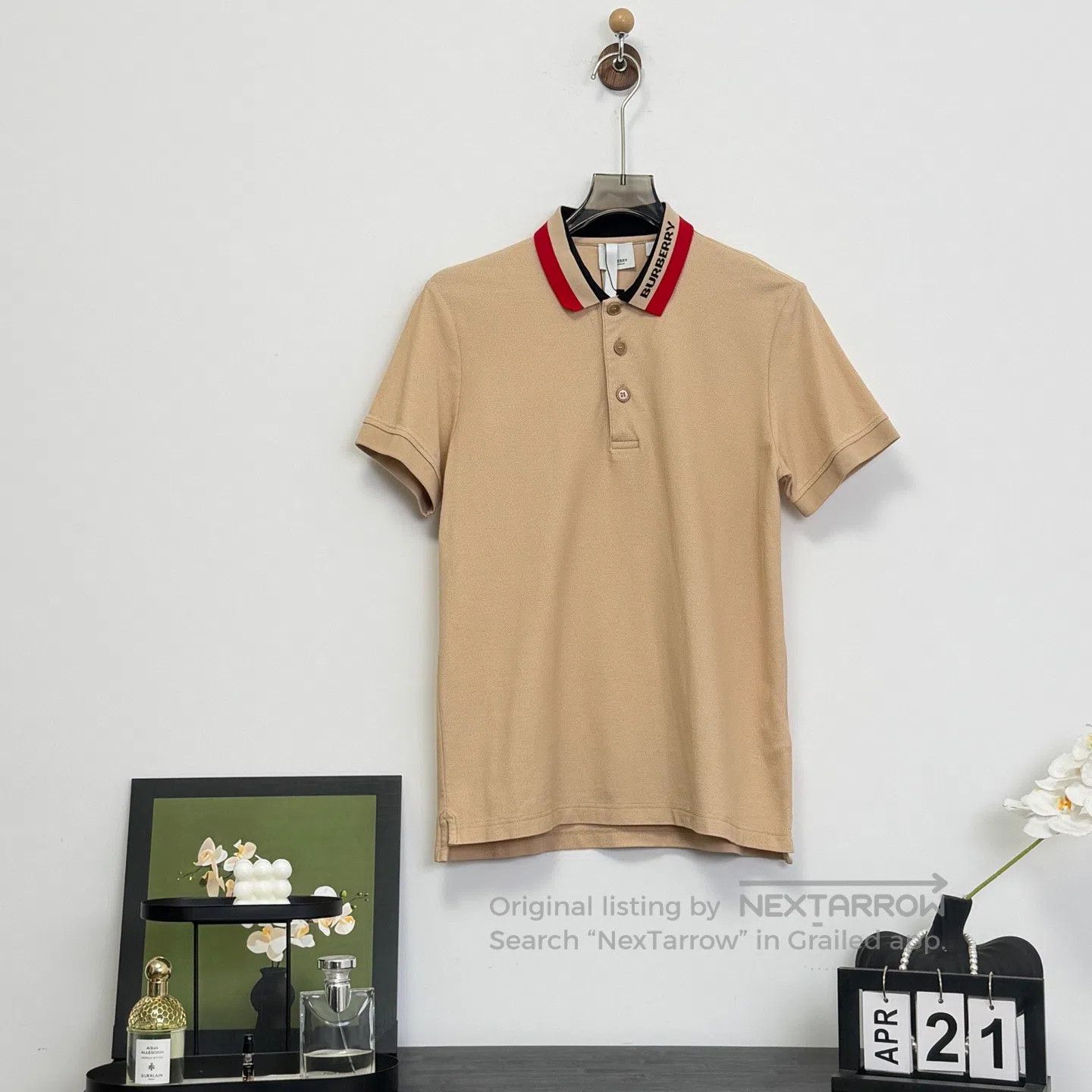 Burberry Burberry Collar Letter Logo Short Sleeve Polo Shirt| Size US M / EU 48-50 / 2 - 1 Thumbnail