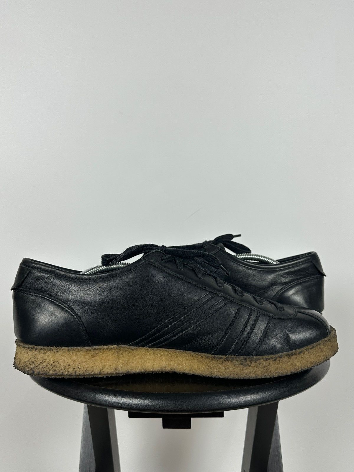 Designer Zeha Berlin Low Top Black Leather Sneakers Size US 13 / EU 46 - 8 Thumbnail