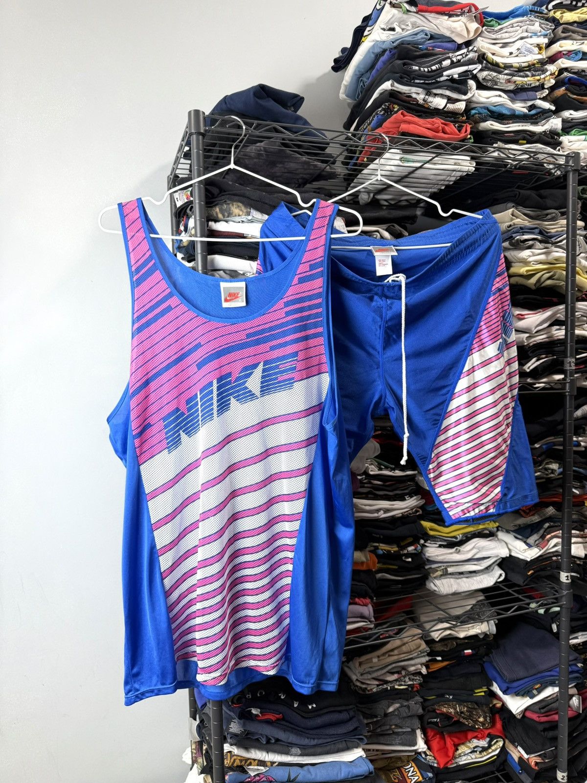 Nike Vintage 80-90’s Nike Full Set Bicycle Jersey T Shirt Shorts Size US XL / EU 56 / 4 - 1 Thumbnail