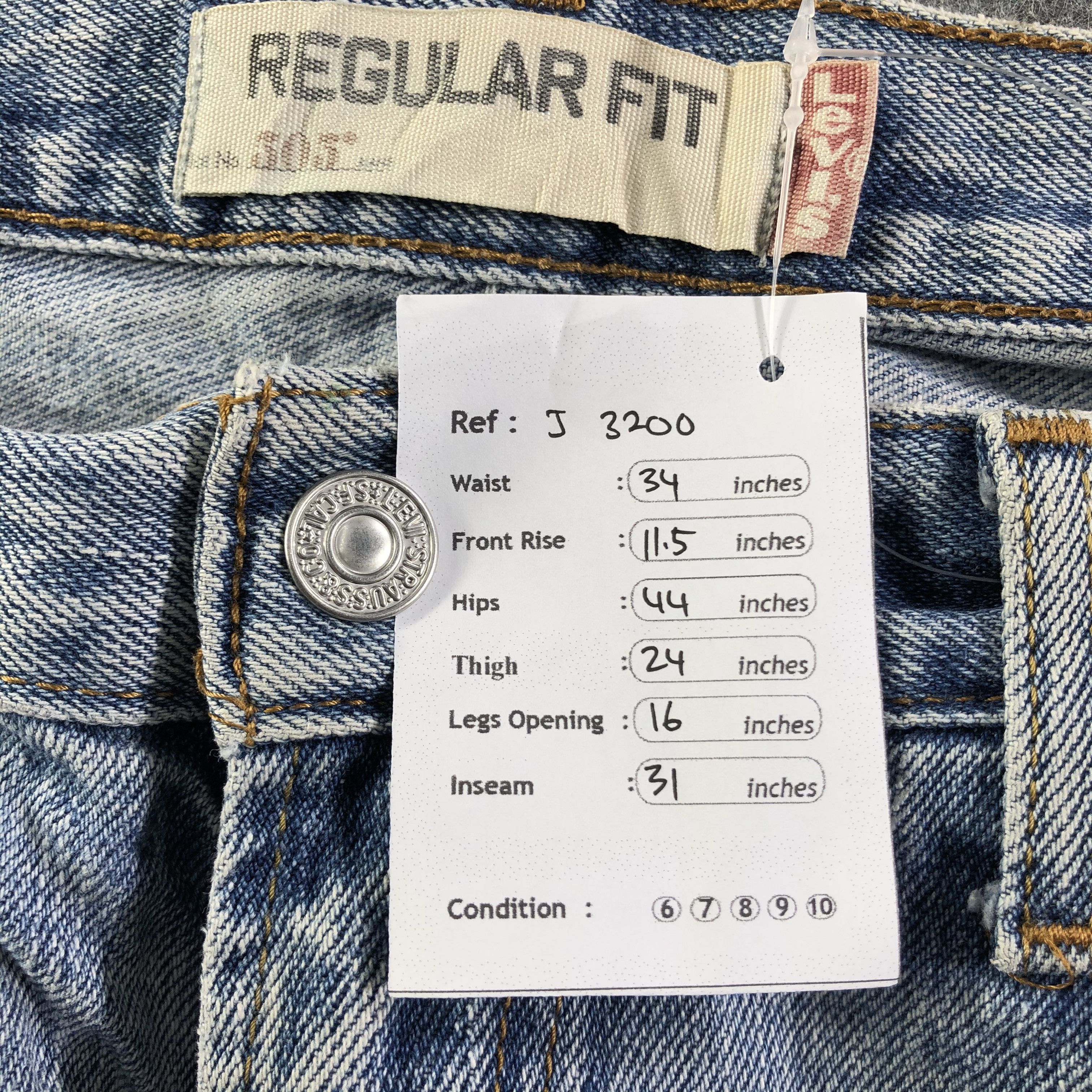 Levi's Vintage Light Wash Levis 505 Jeans-J3200 Size US 34 / EU 50 - 13 Thumbnail
