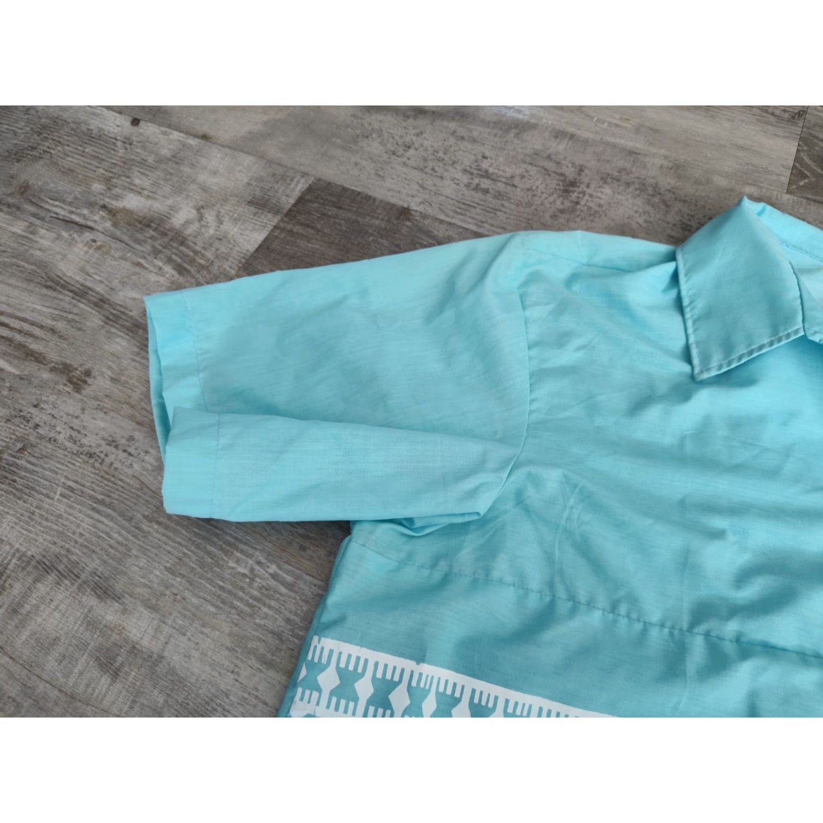 Vintage Vintage 70s Button Up Short Sleeve Beach Camp Shirt XL Blue SailBoat Ocean Size US XL / EU 56 / 4 - 6 Thumbnail