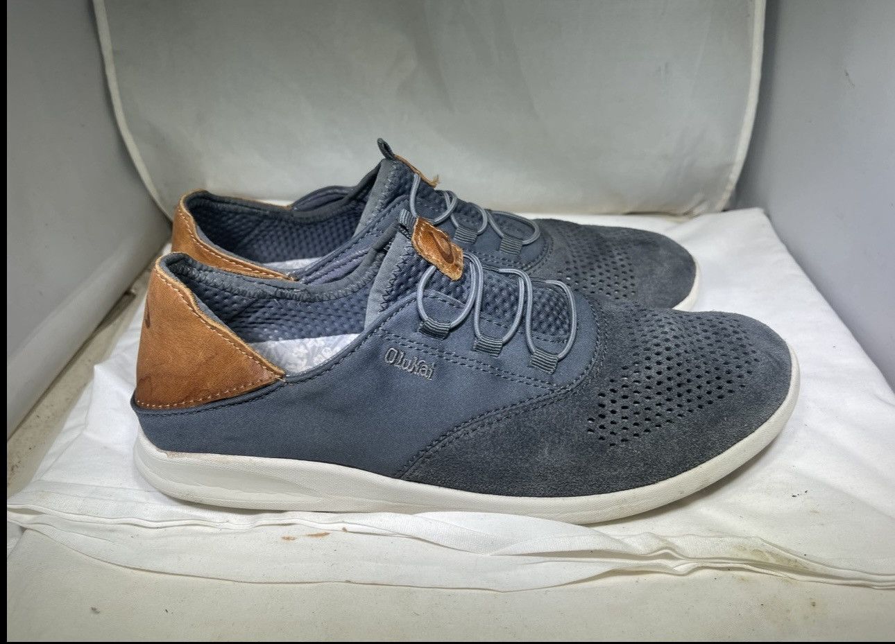 Olukai PreOwned OluKai Alapa Li Keu Blue Sneakers Suede Men's 8 Size US 8 / EU 41 - 3 Thumbnail